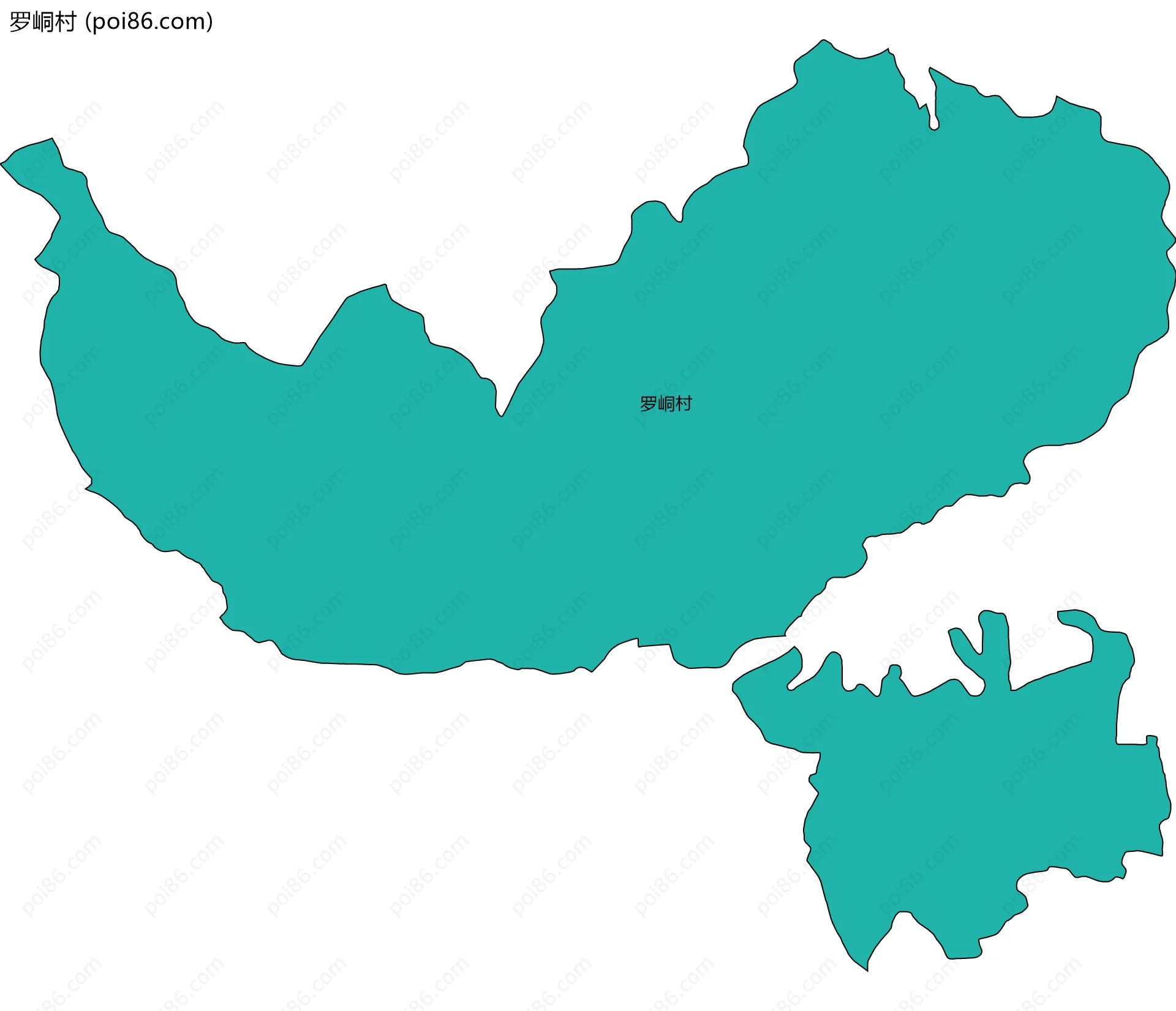 罗峒村边界地图