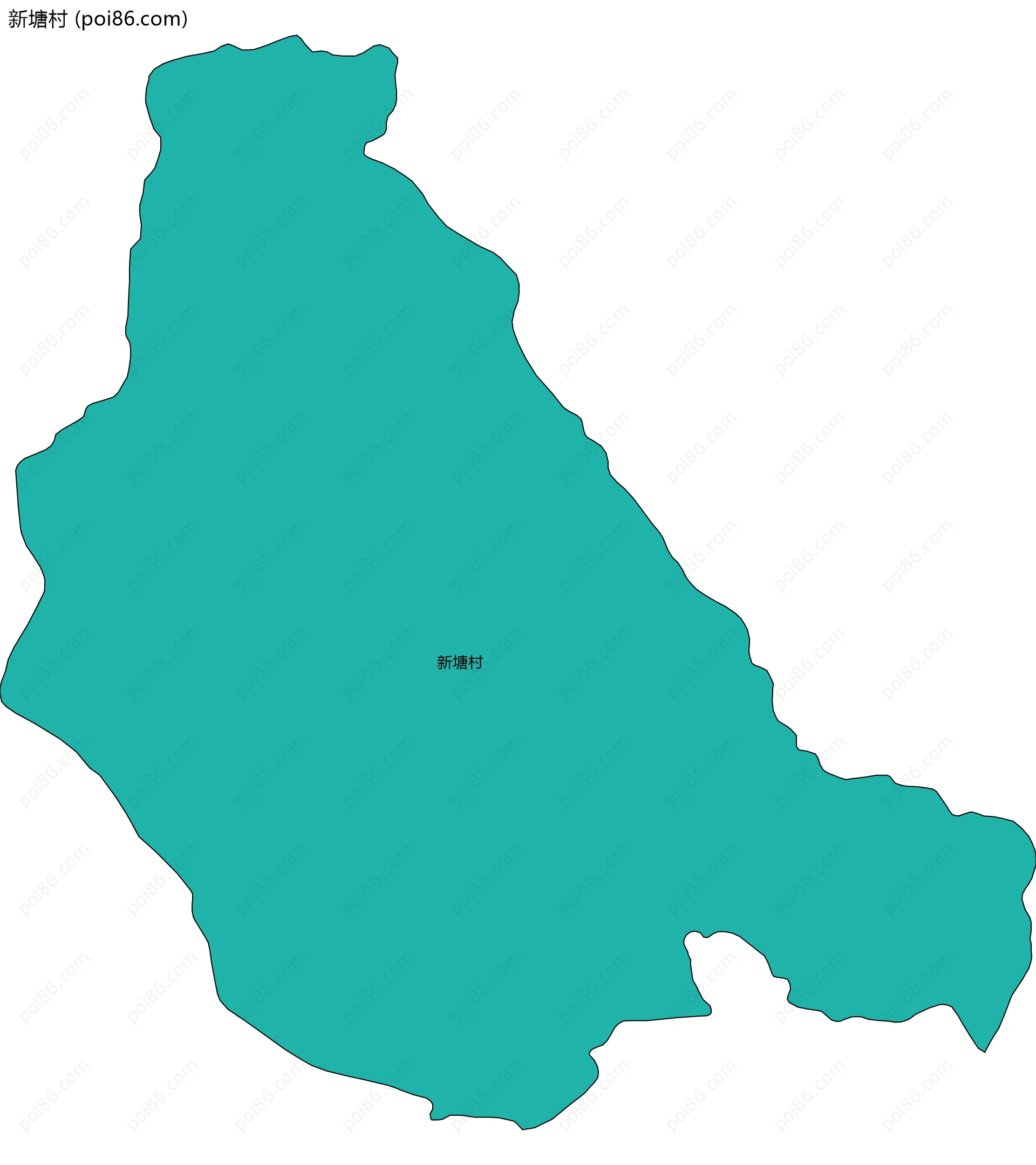 新塘村边界地图