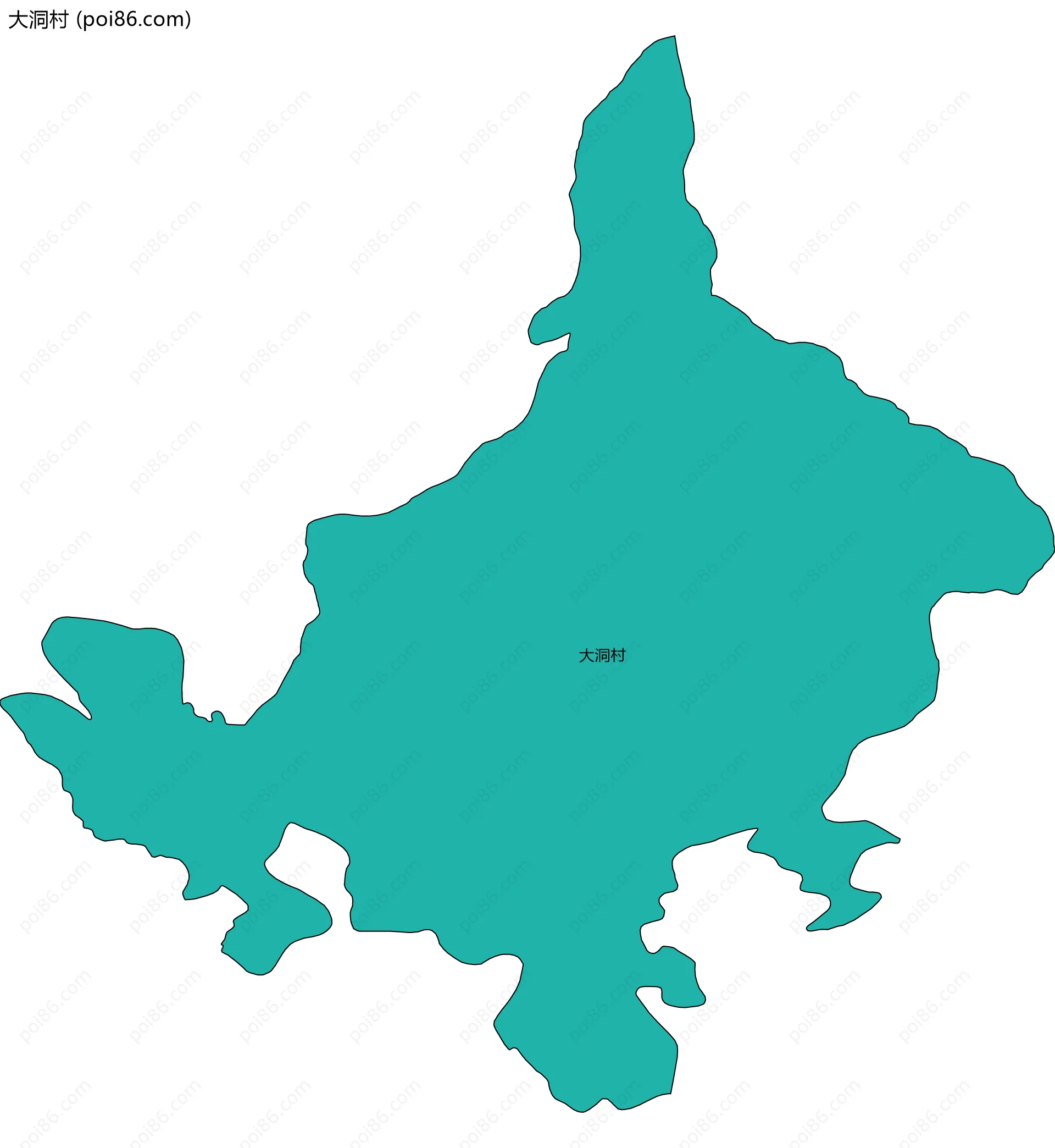 大洞村边界地图