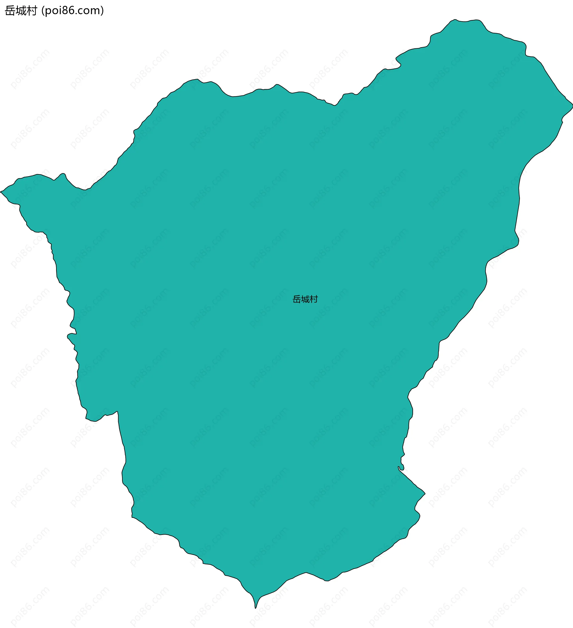 岳城村边界地图