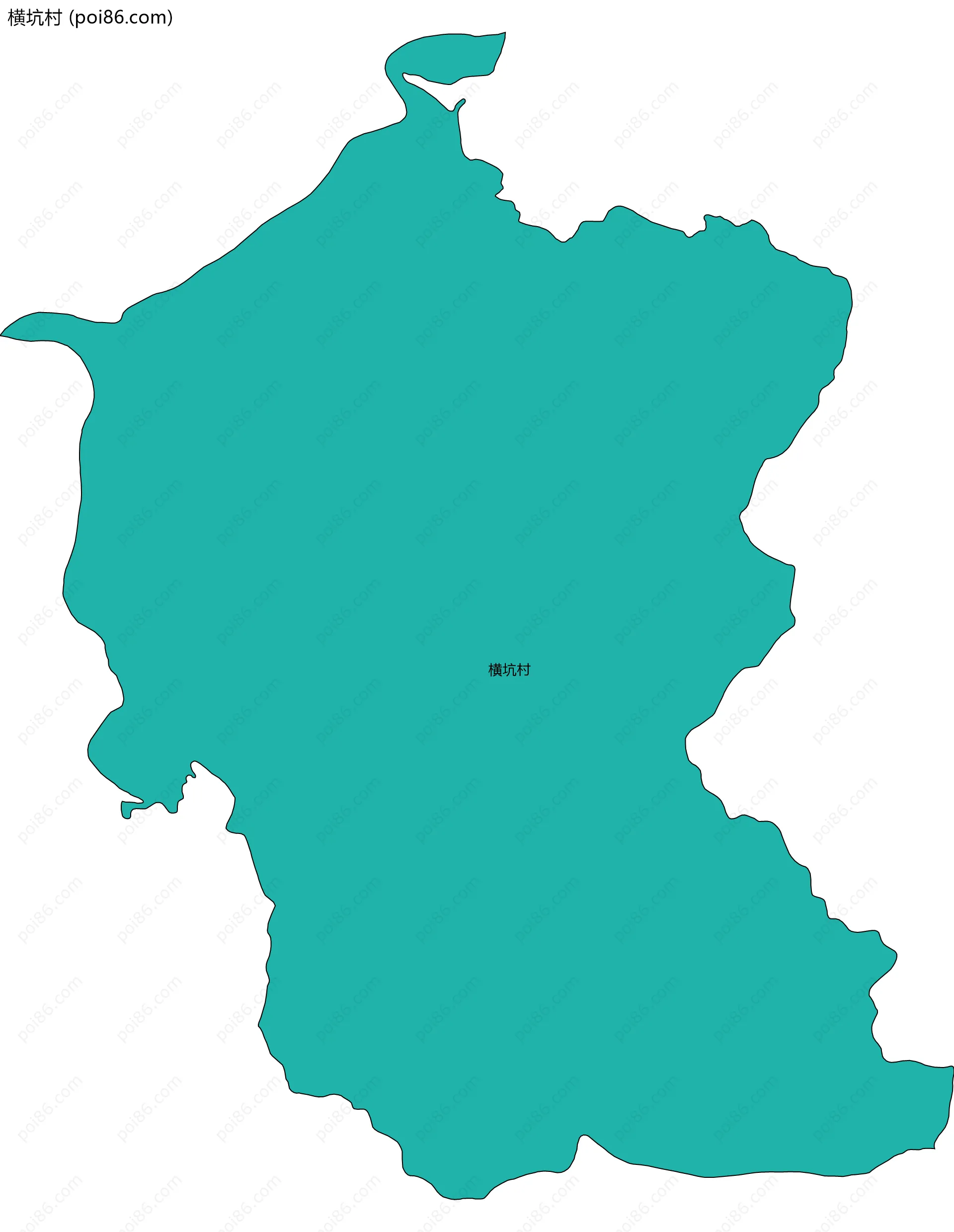 横坑村边界地图