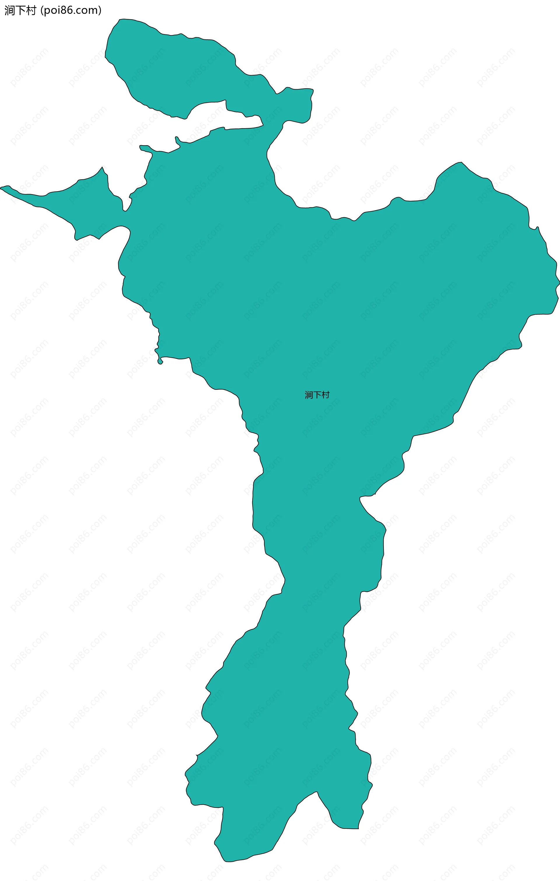 涧下村边界地图