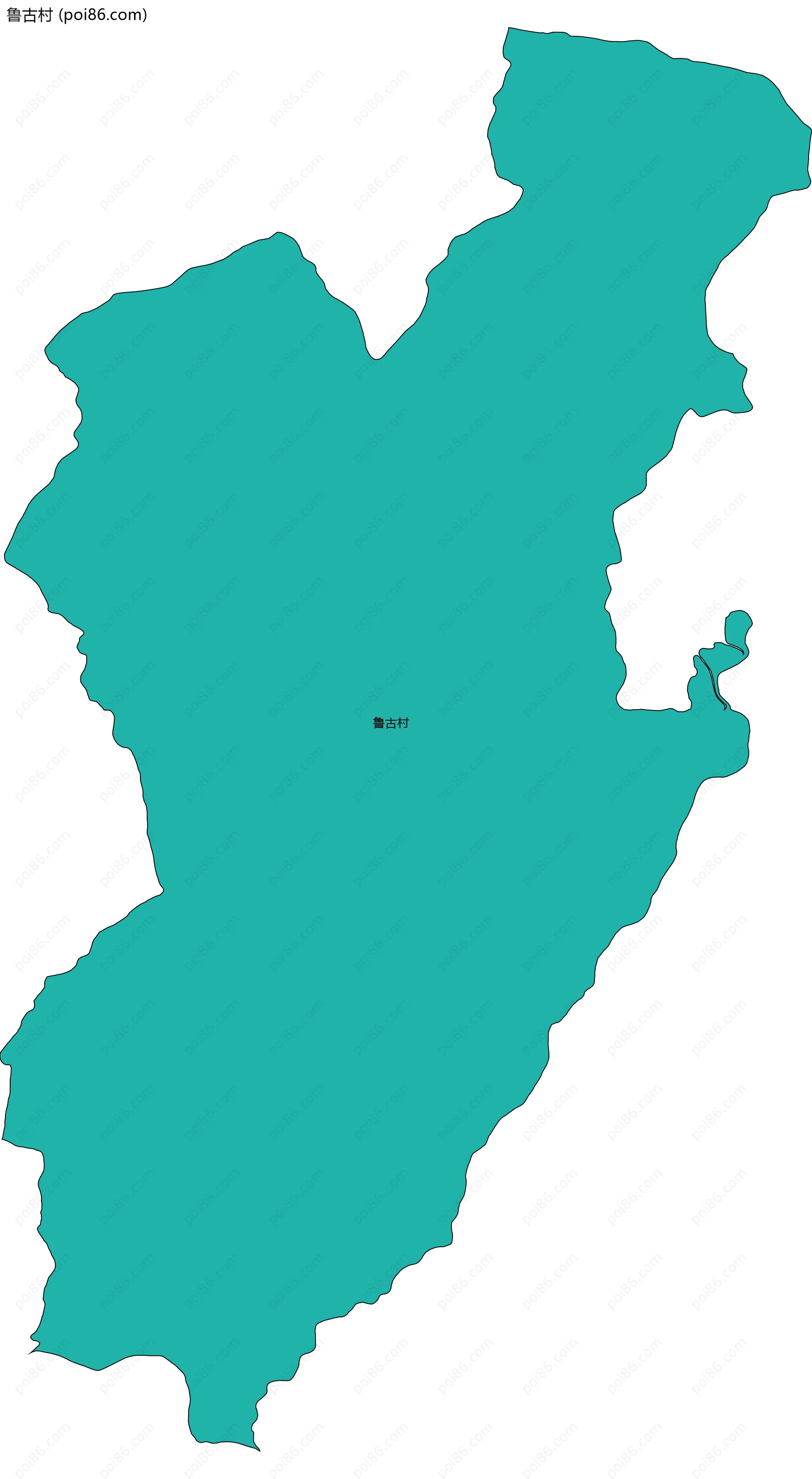 鲁古村边界地图