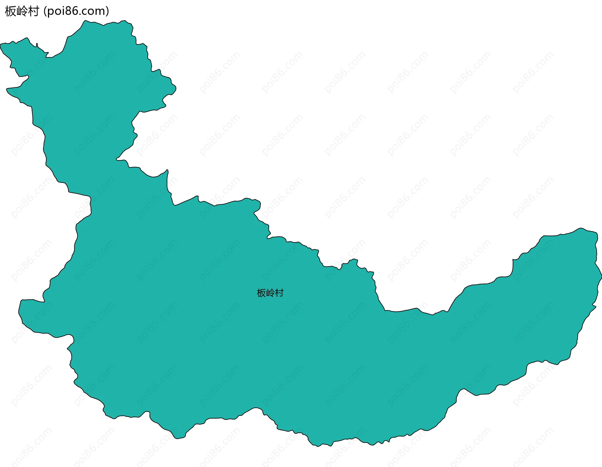 板岭村边界地图