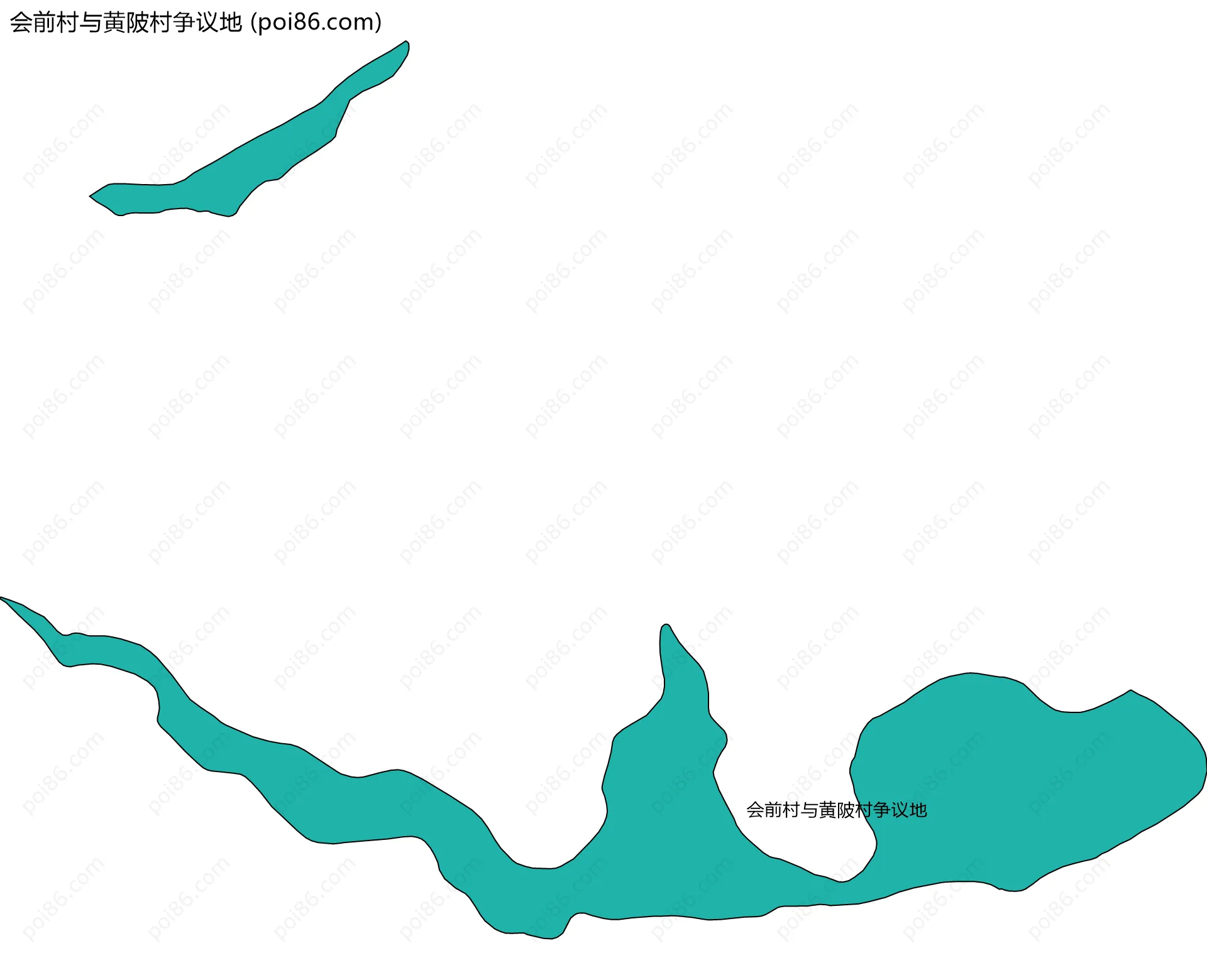 会前村与黄陂村争议地边界地图
