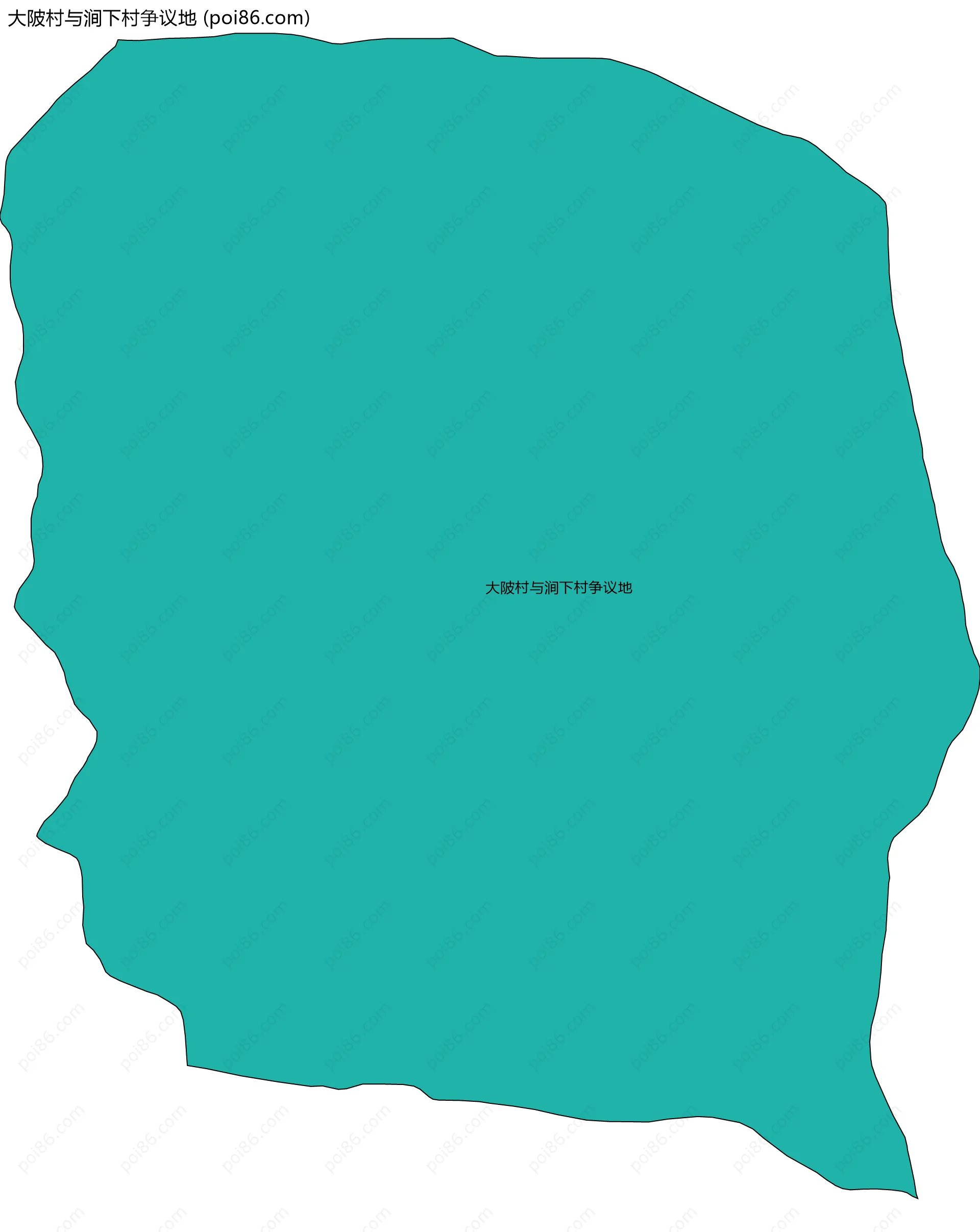 大陂村与涧下村争议地边界地图