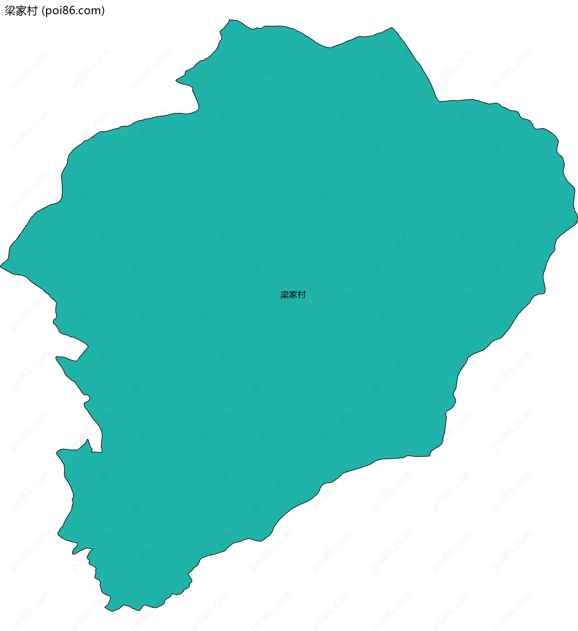 梁家村边界地图