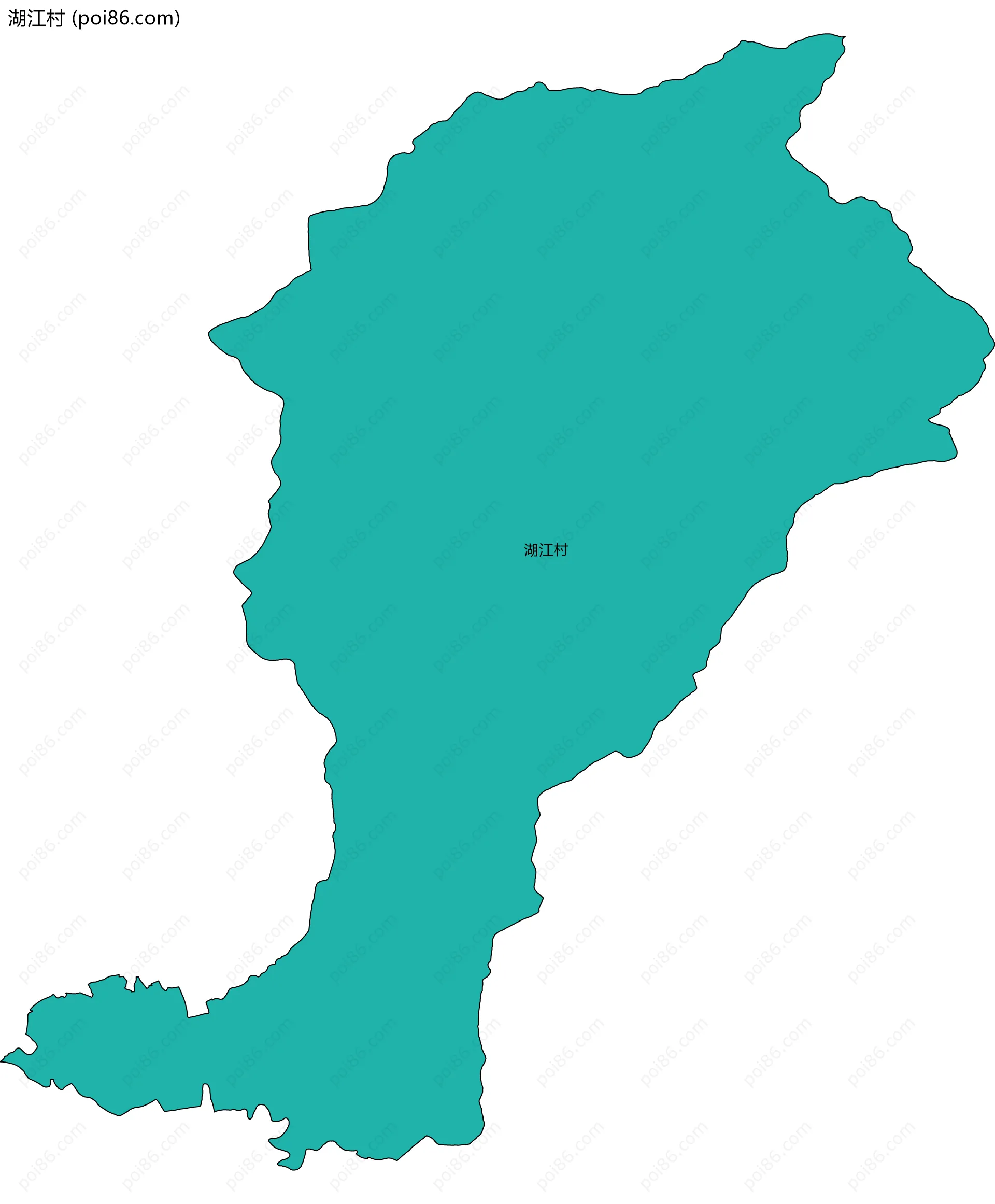 湖江村边界地图