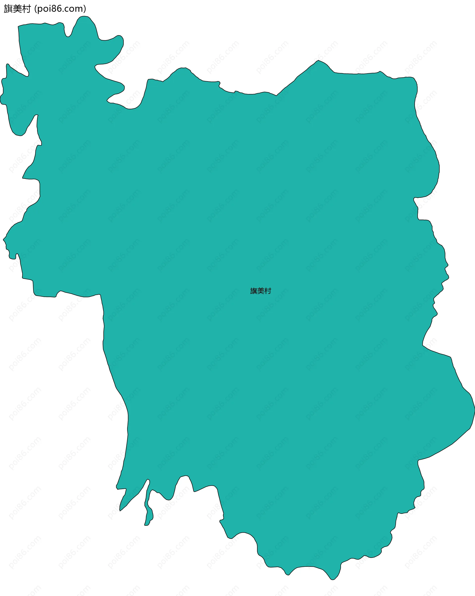 旗美村边界地图