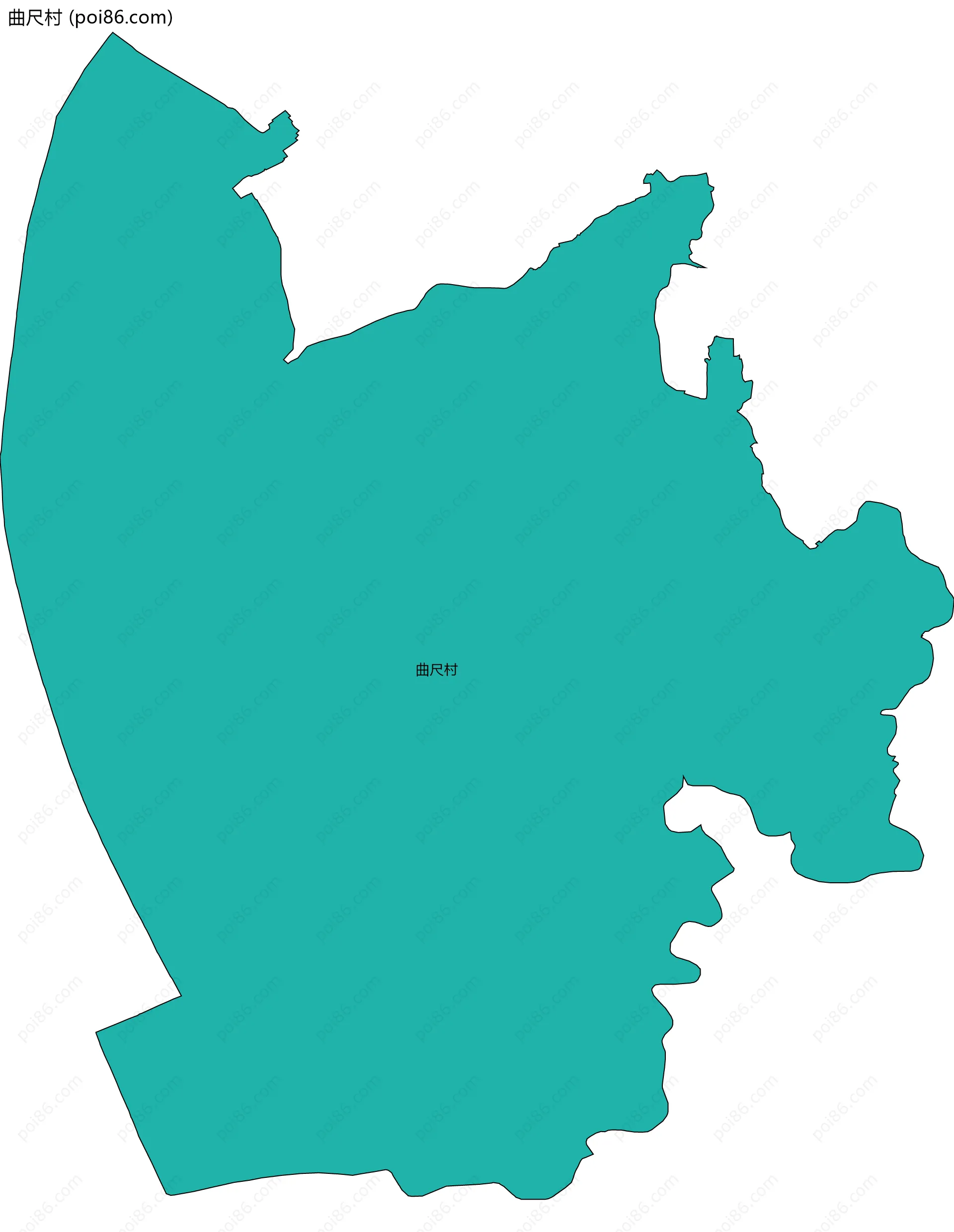 曲尺村边界地图