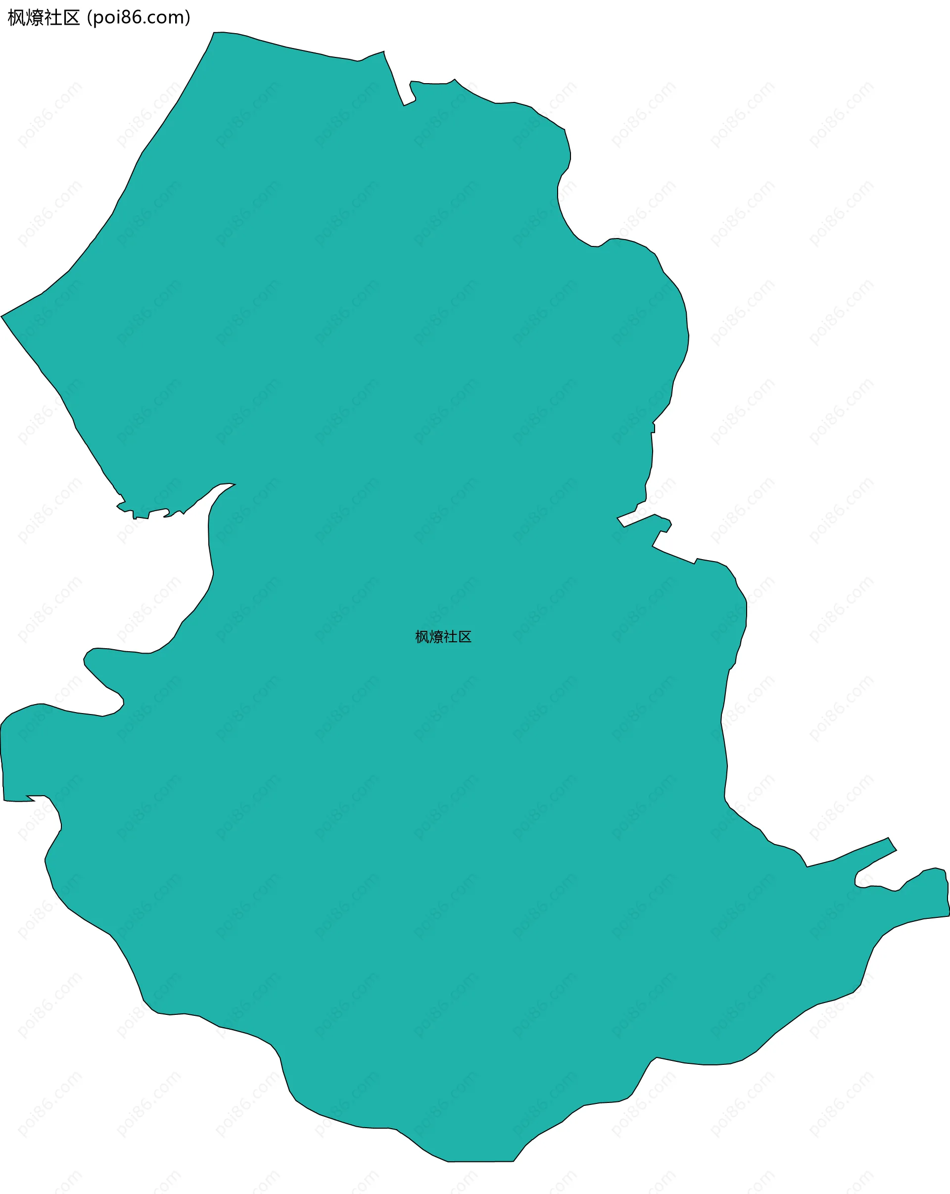 枫燎社区边界地图