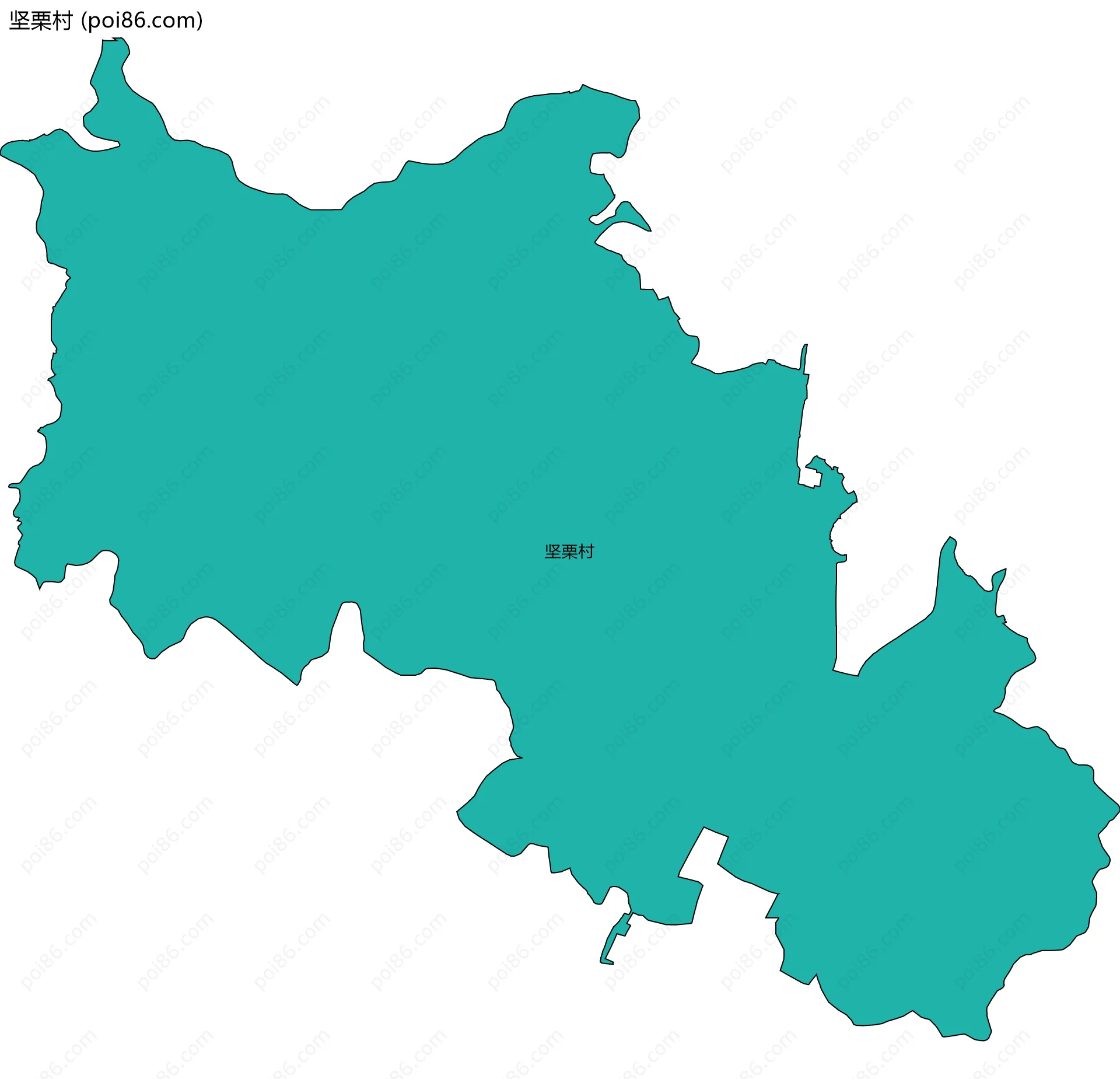 坚栗村边界地图