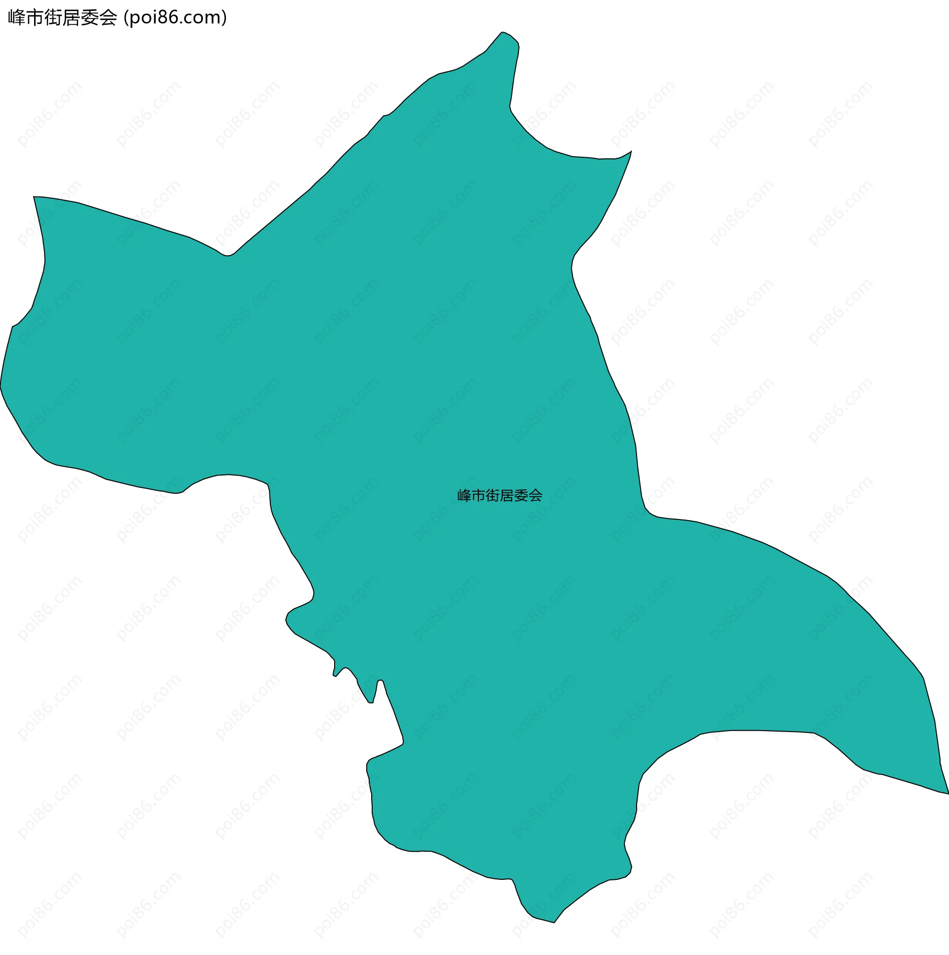 峰市街居委会边界地图