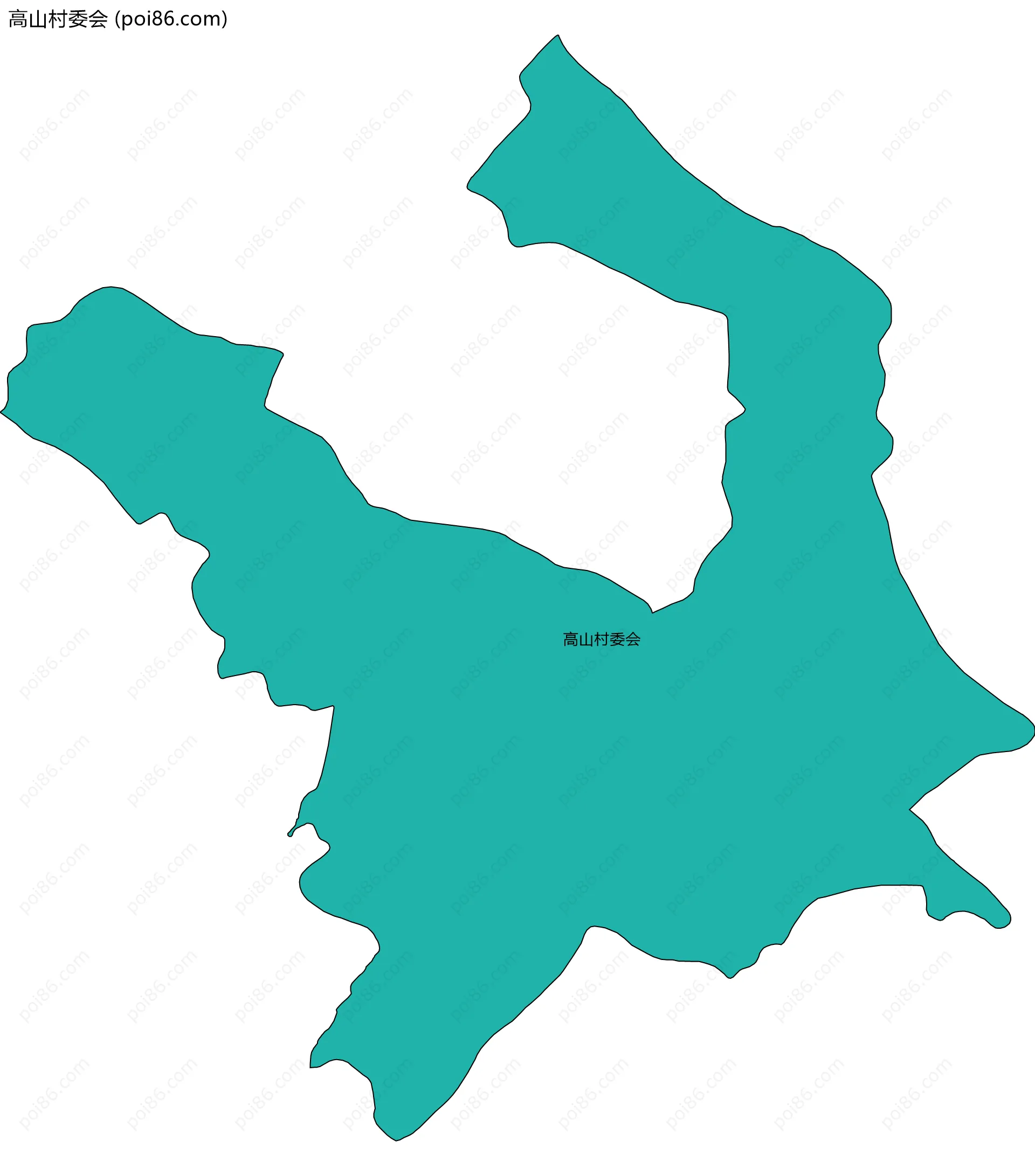 高山村委会边界地图