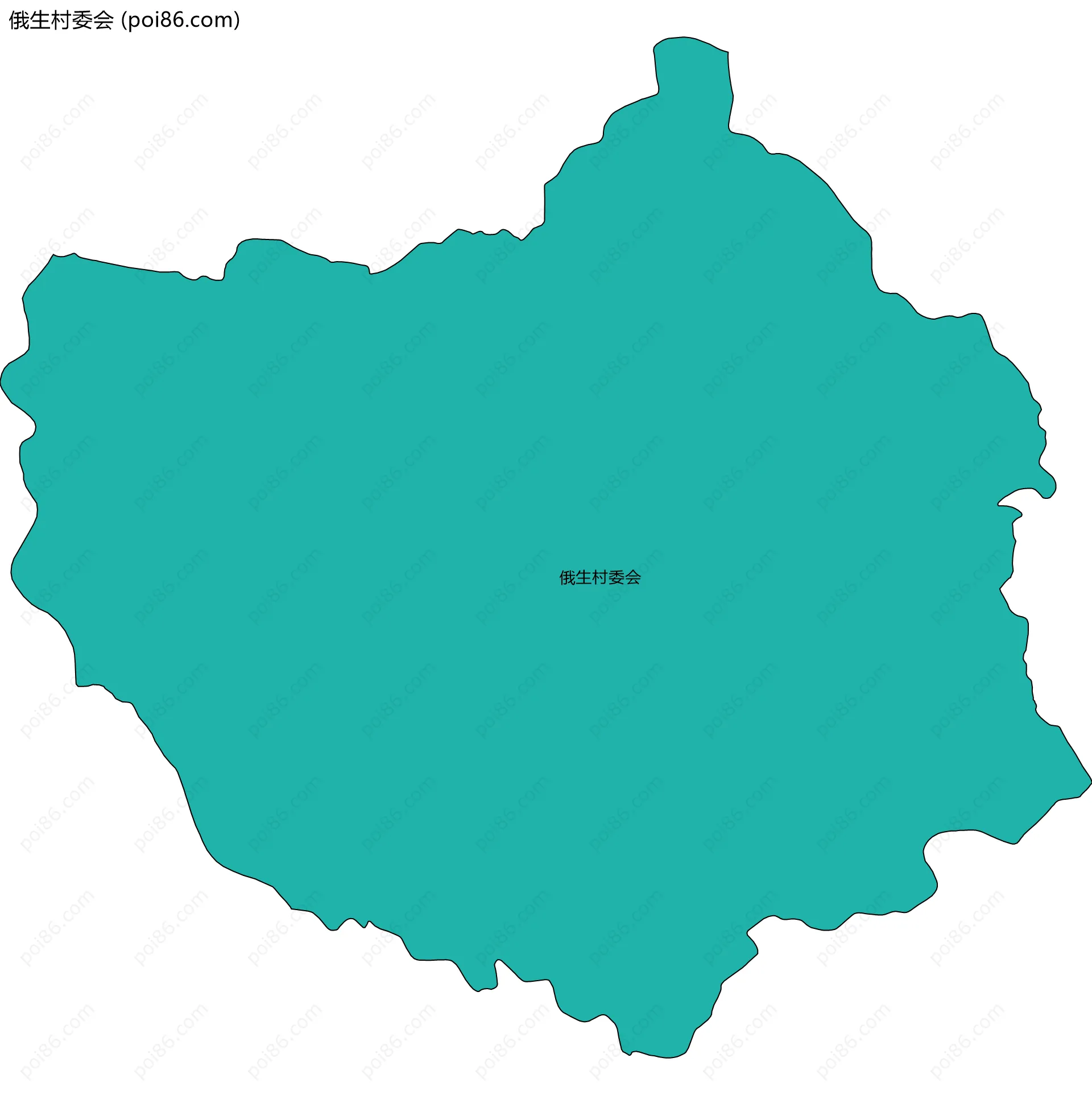 俄生村委会边界地图