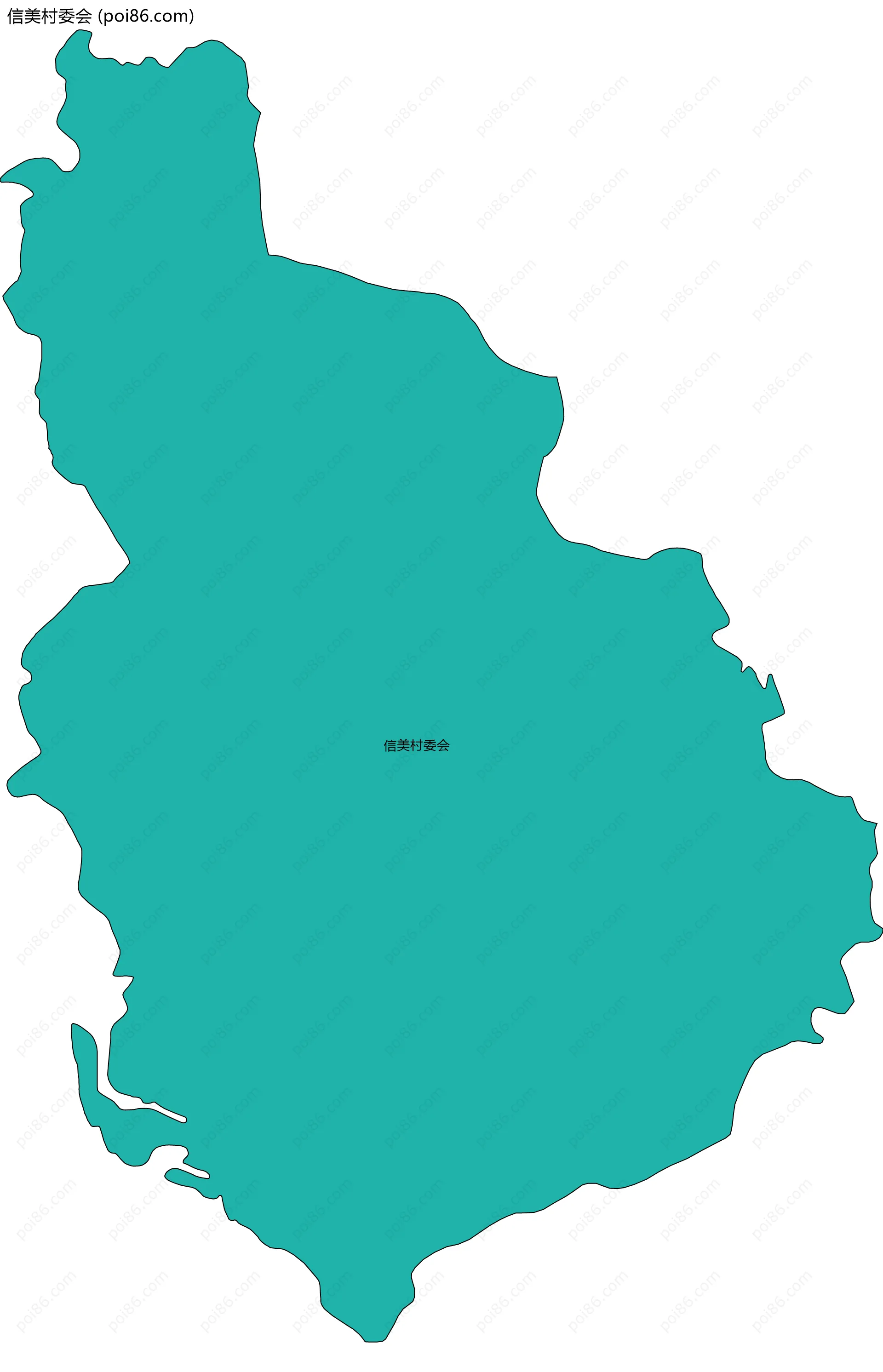 信美村委会边界地图