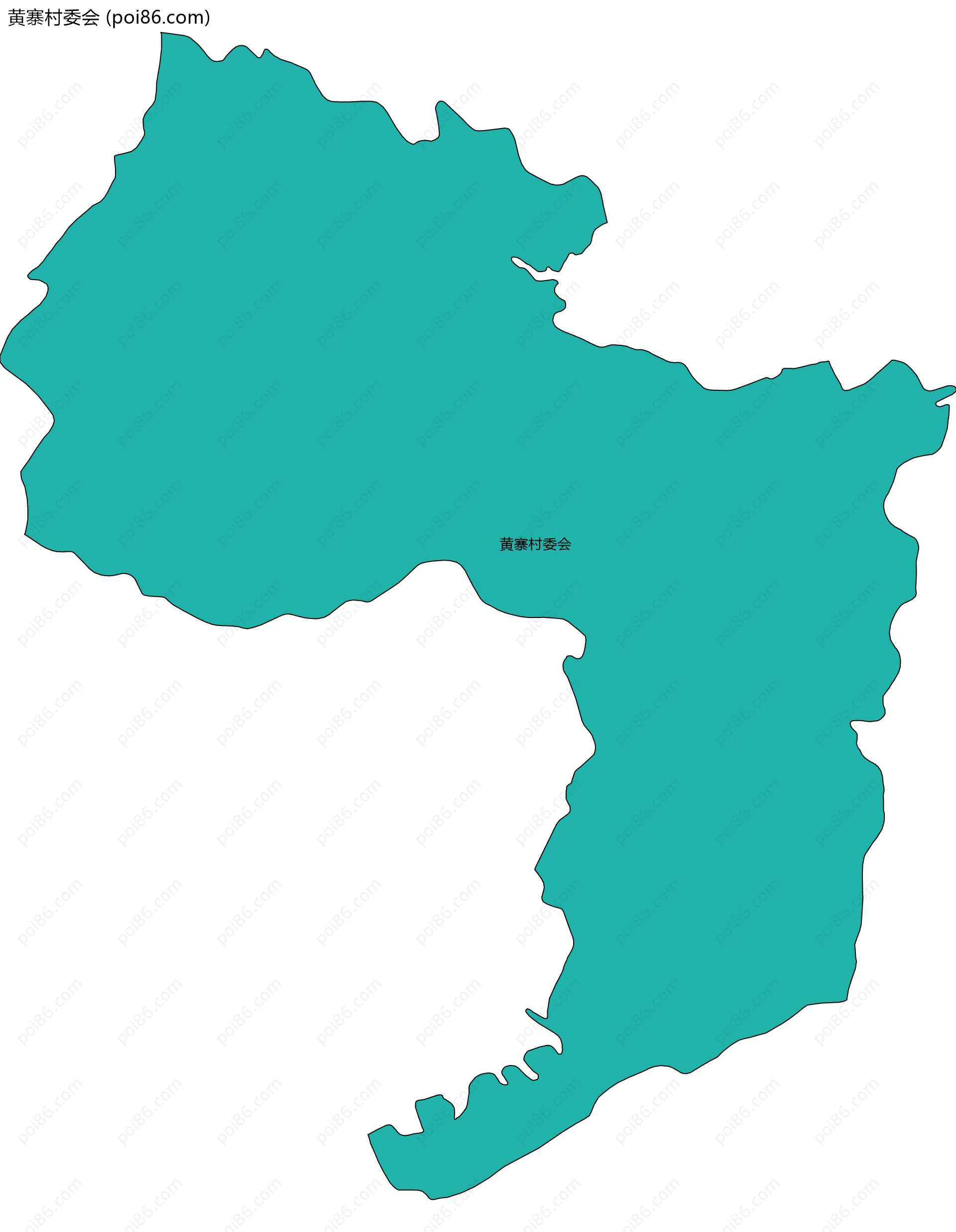 黄寨村委会边界地图