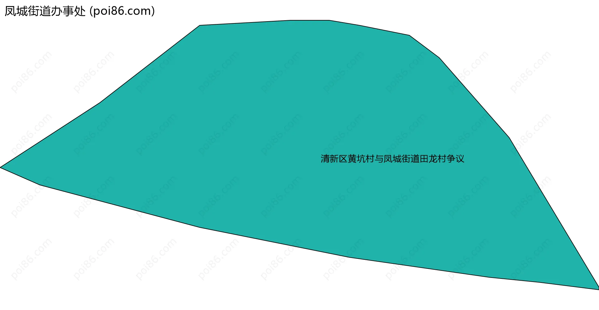 凤城街道办事处边界地图(五级行政区划)