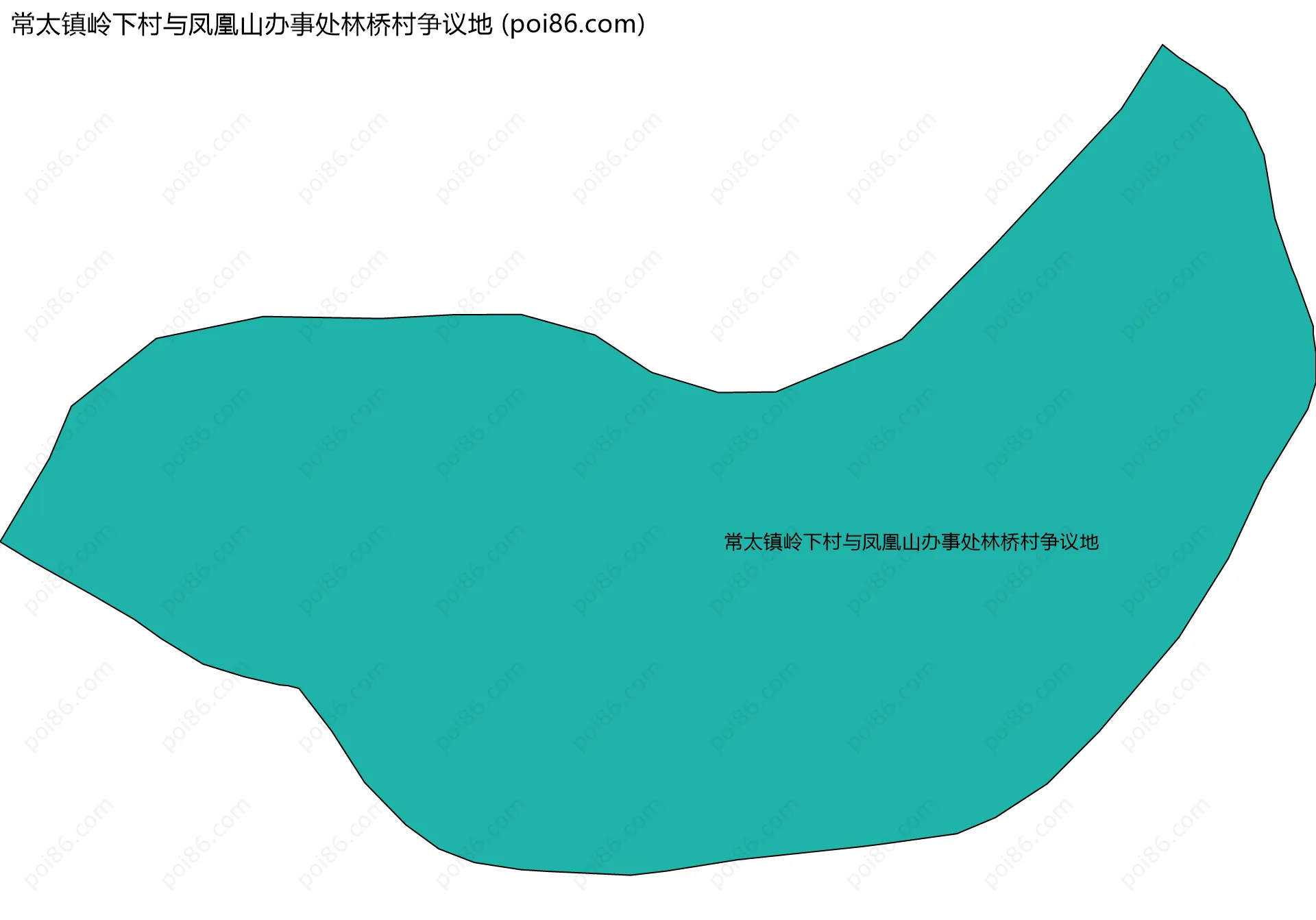 常太镇岭下村与凤凰山办事处林桥村争议地边界地图