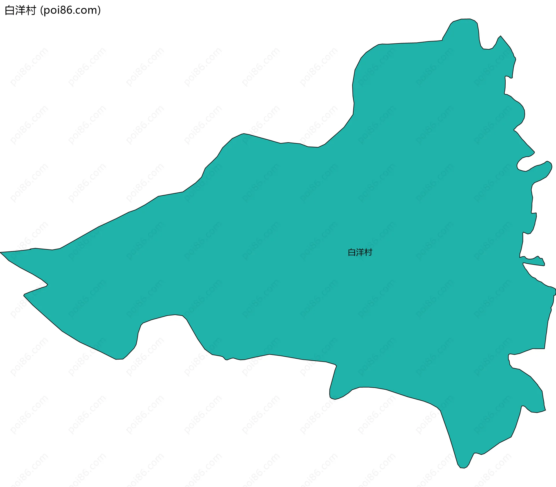 白洋村边界地图