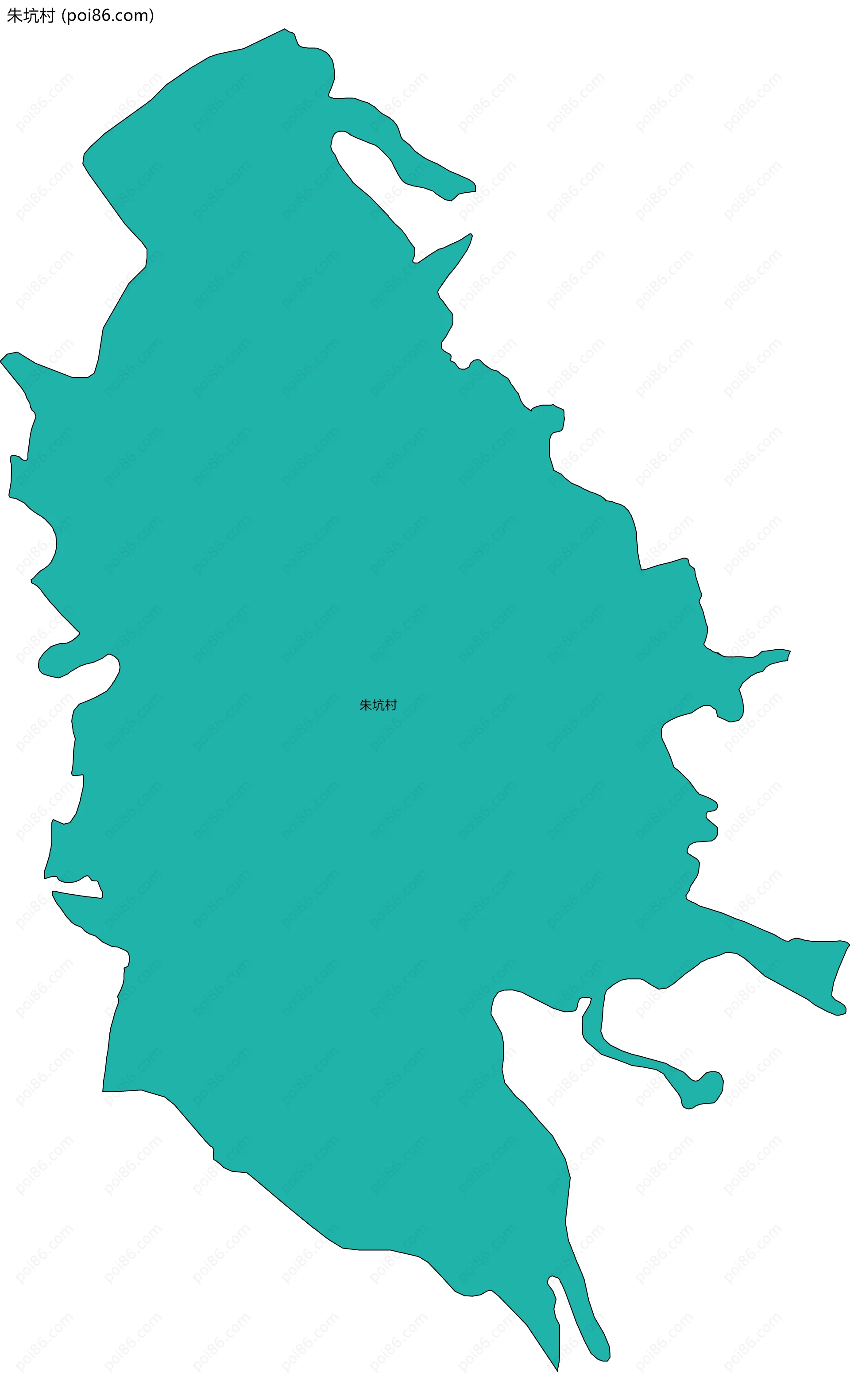 朱坑村边界地图