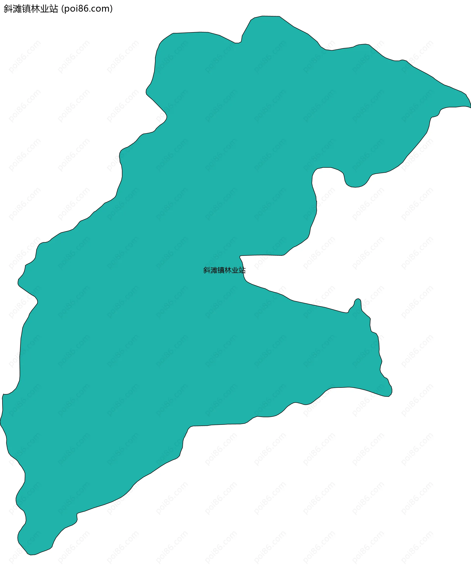 斜滩镇林业站边界地图