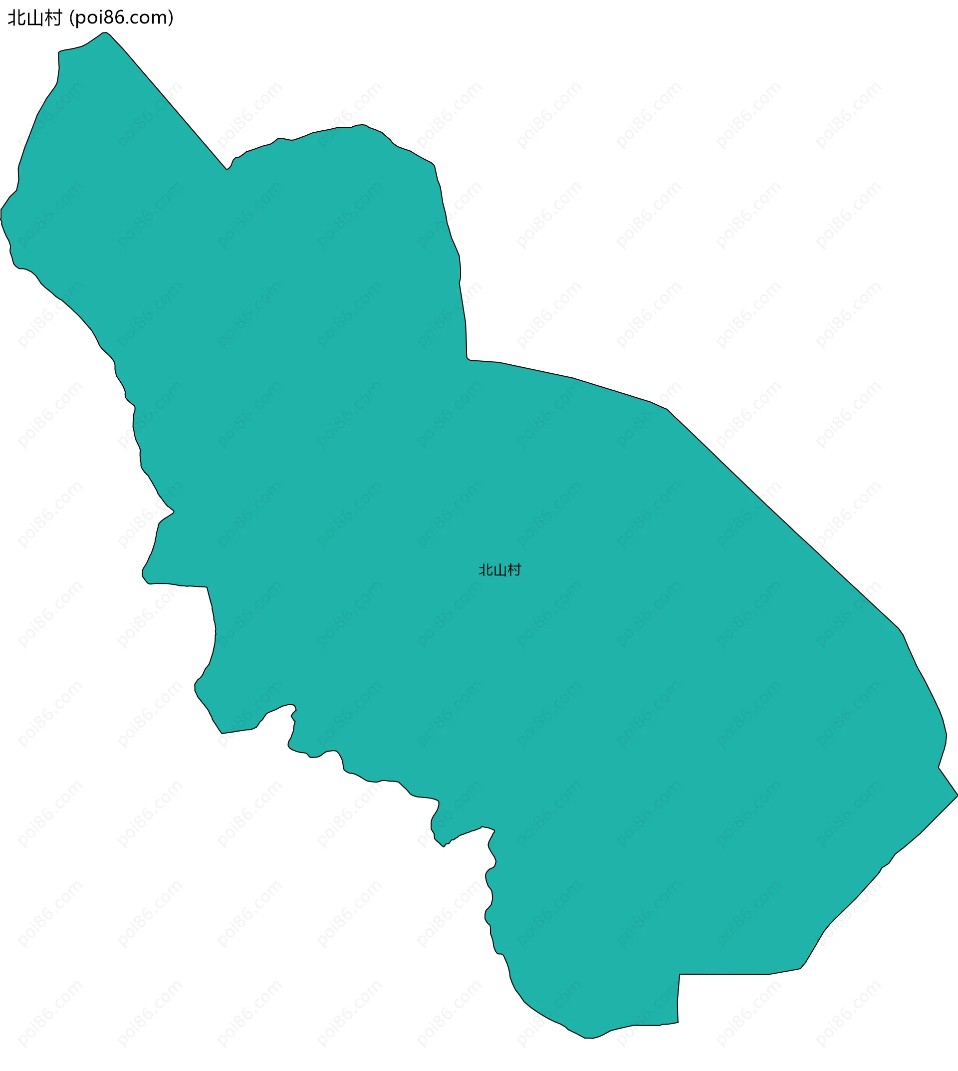 北山村边界地图