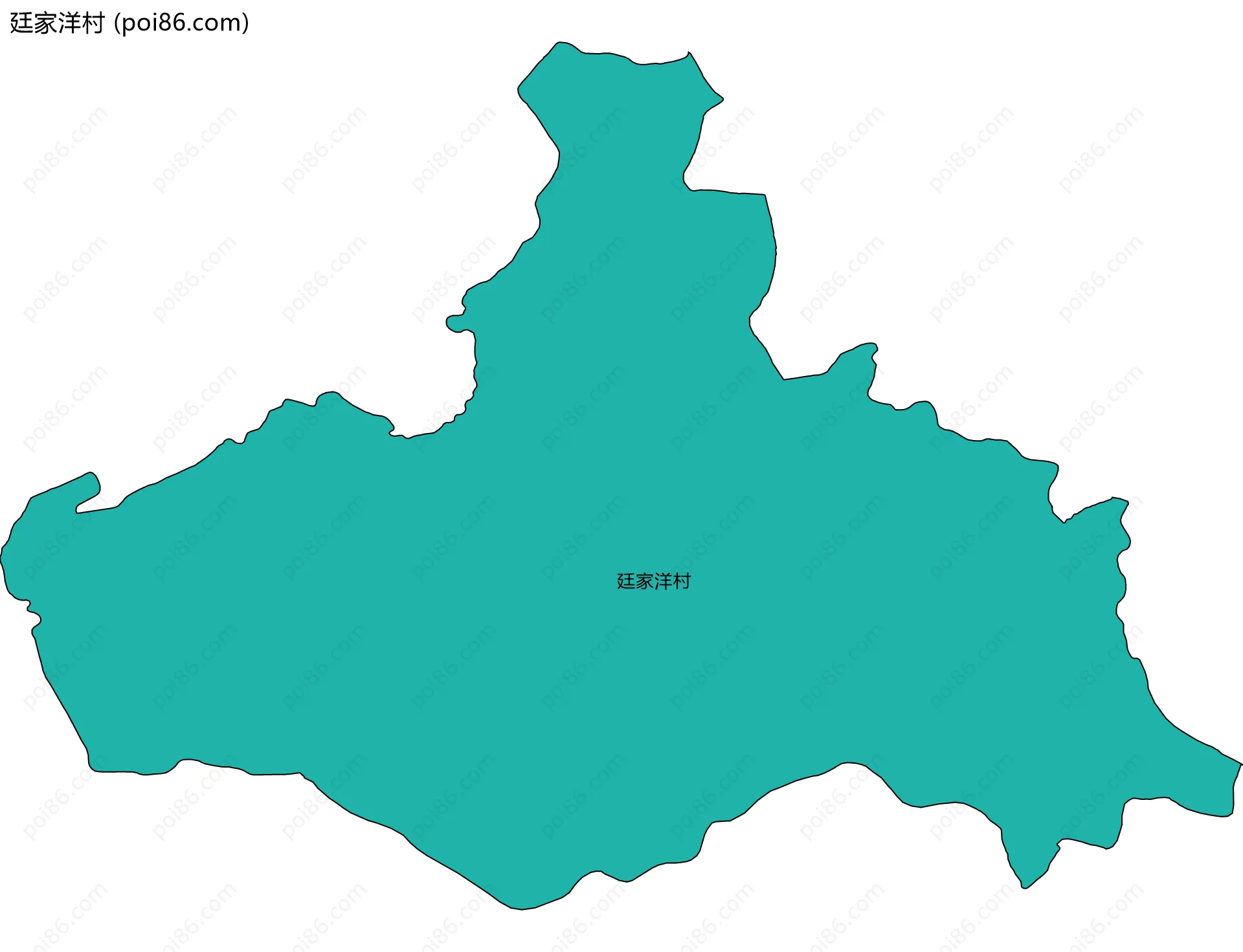 廷家洋村边界地图