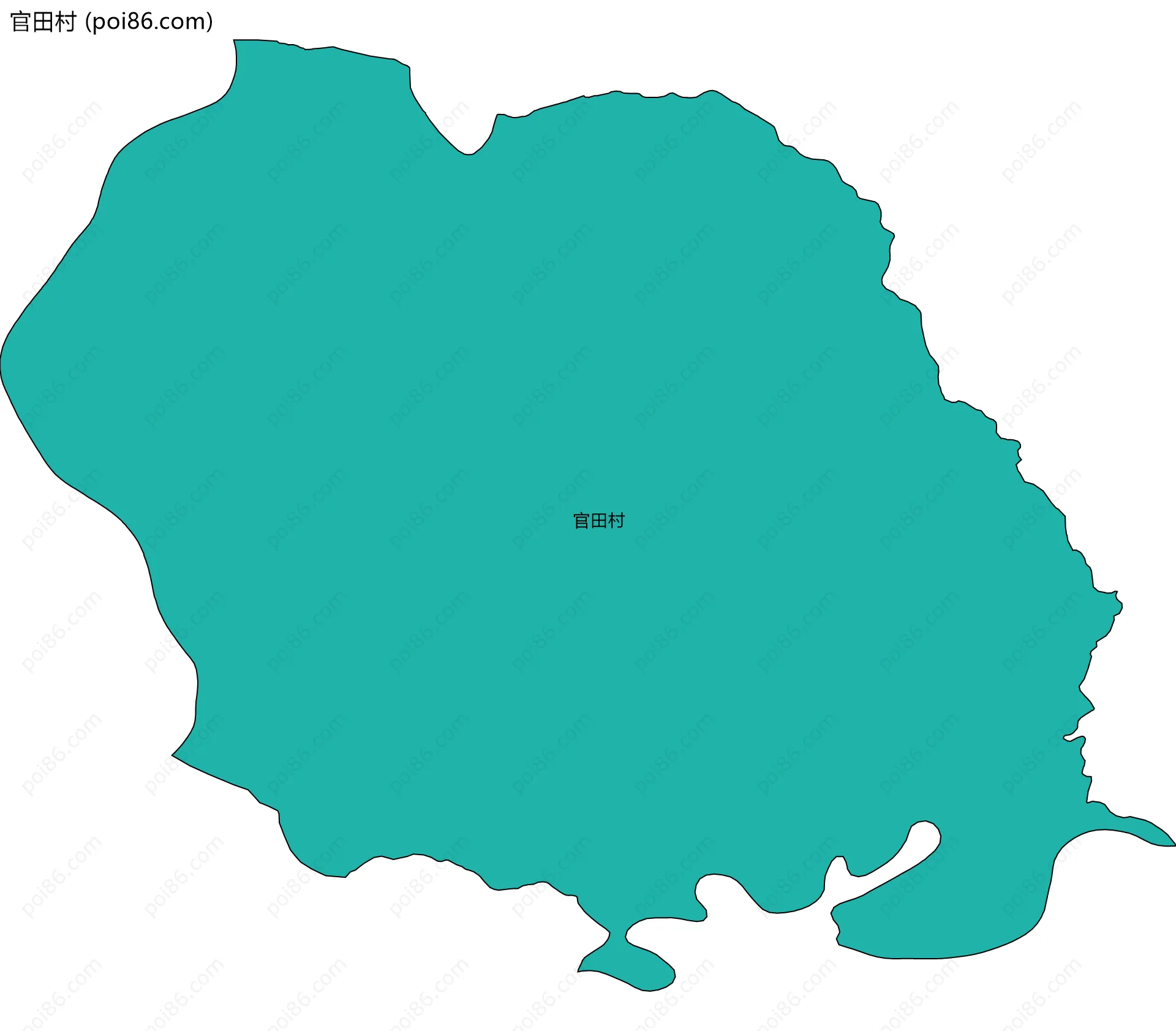 官田村边界地图