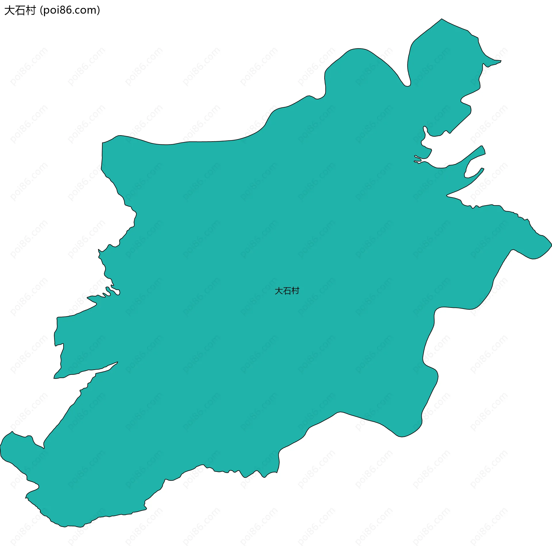 大石村边界地图
