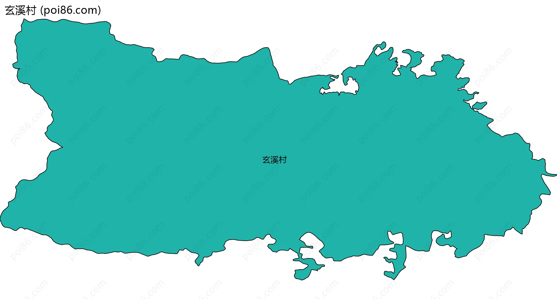 玄溪村边界地图