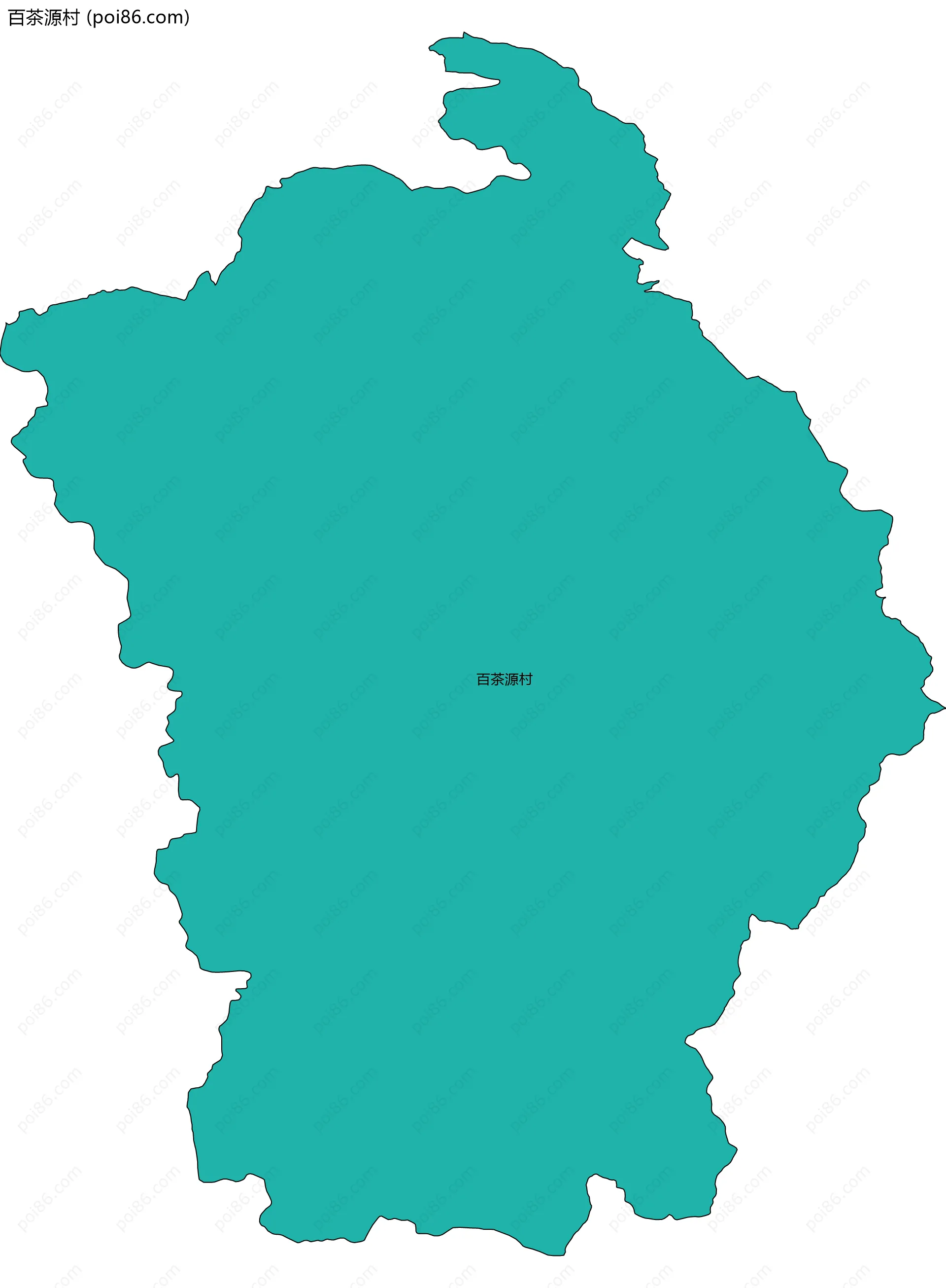 百茶源村边界地图