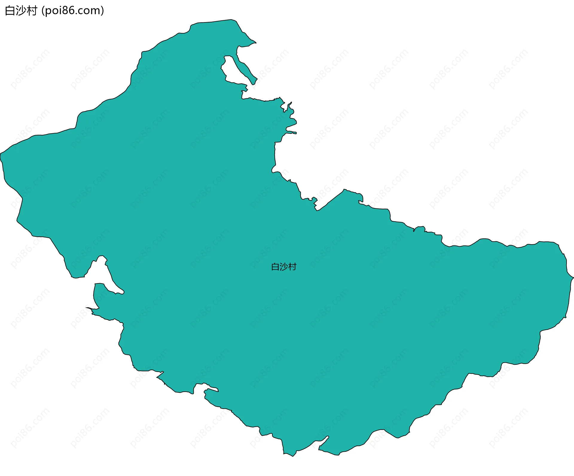白沙村边界地图