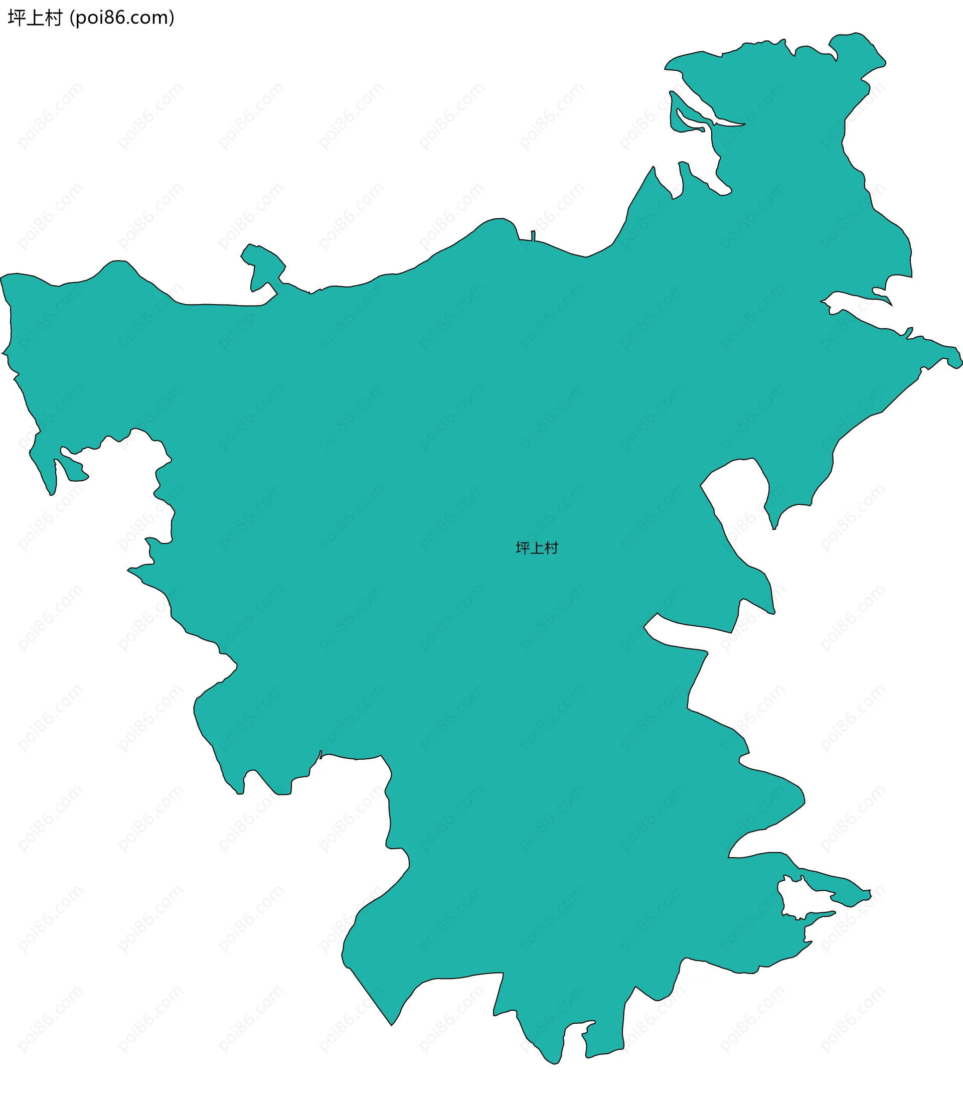 坪上村边界地图