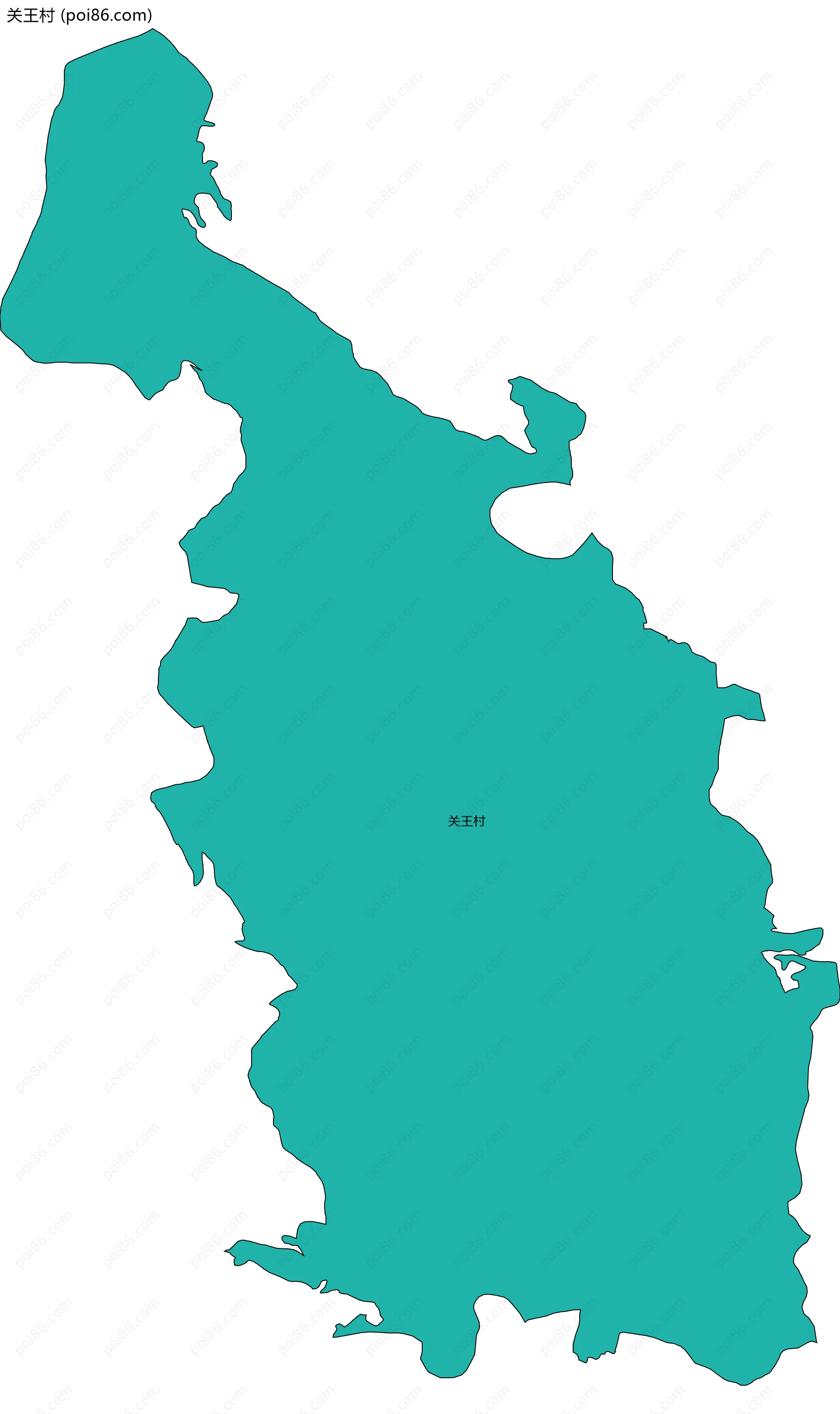 关王村边界地图