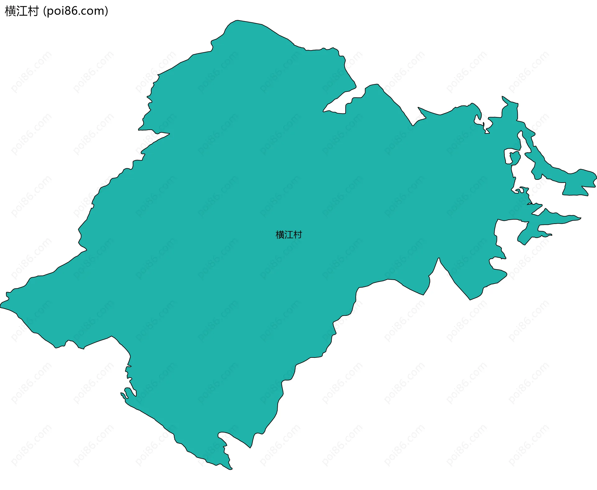 横江村边界地图