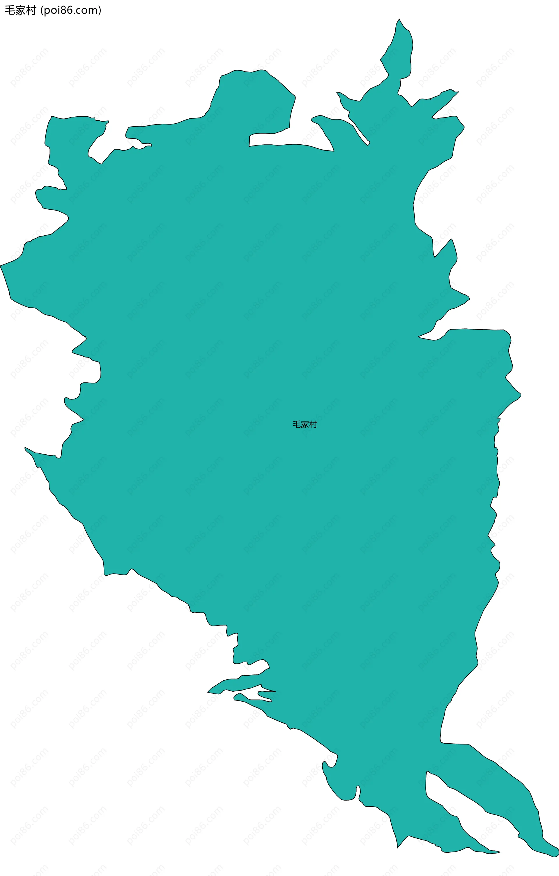 毛家村边界地图