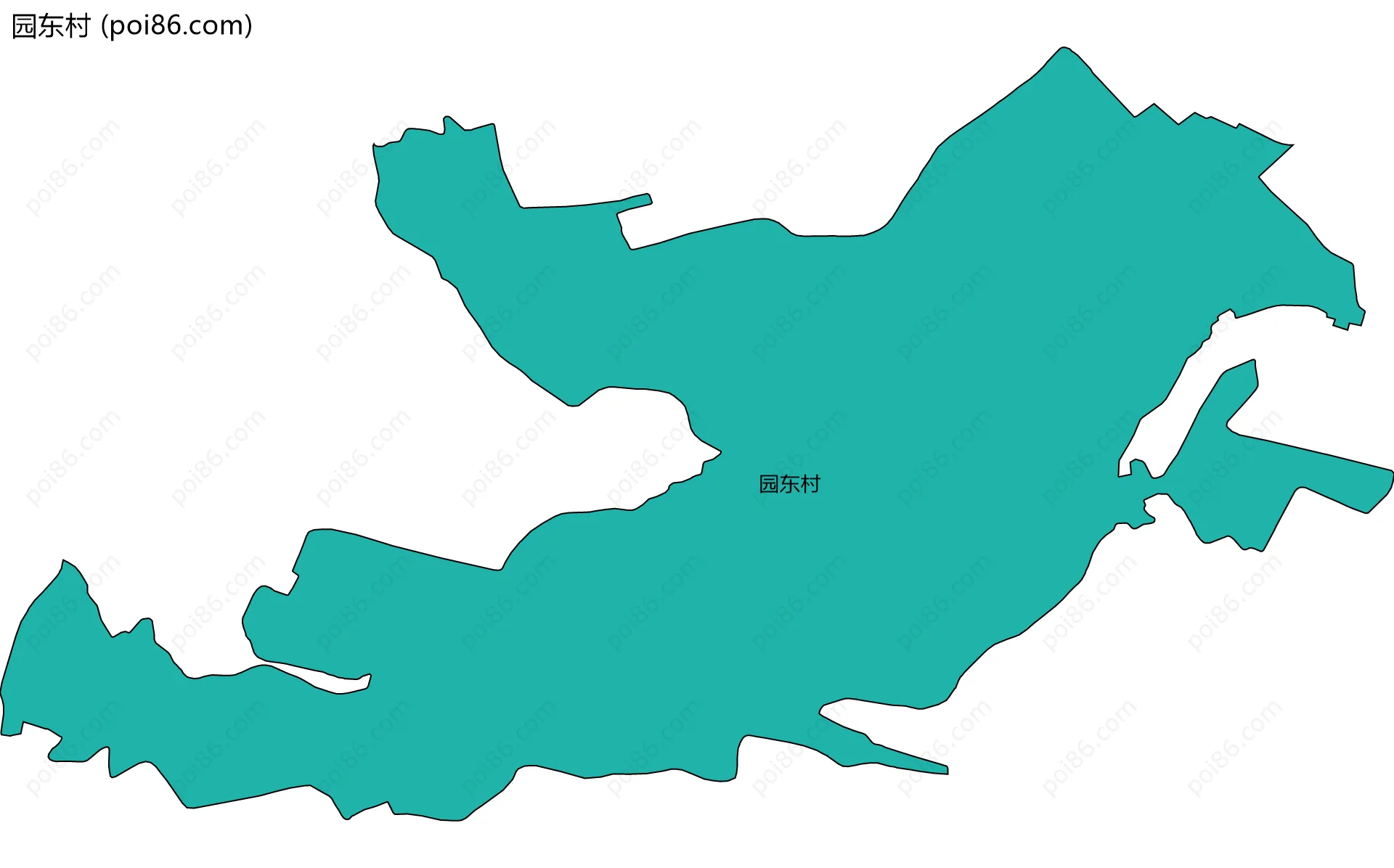 园东村边界地图