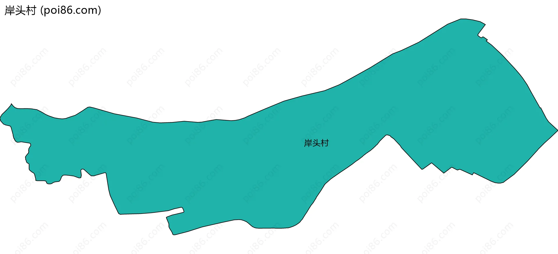 岸头村边界地图