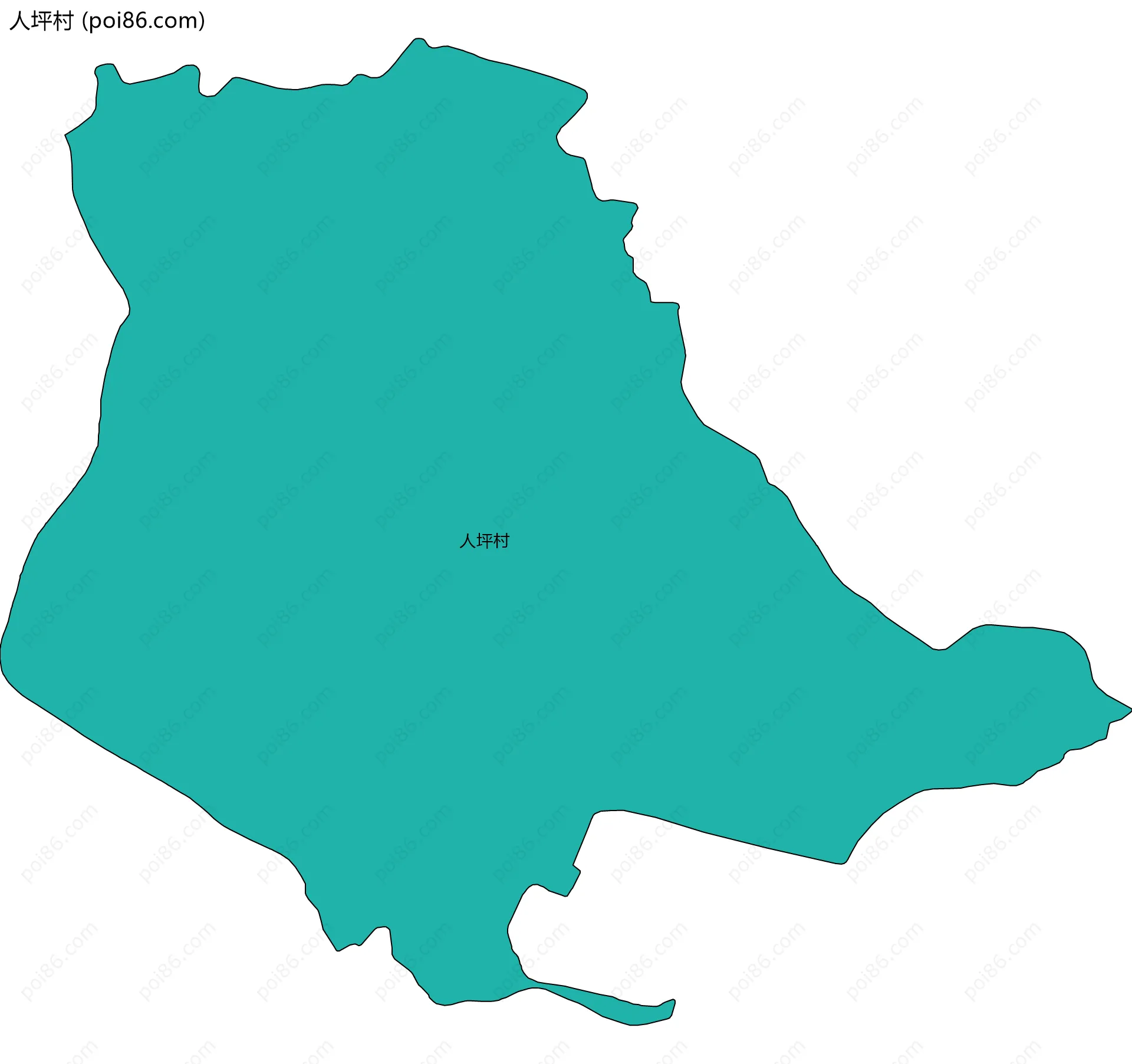 人坪村边界地图
