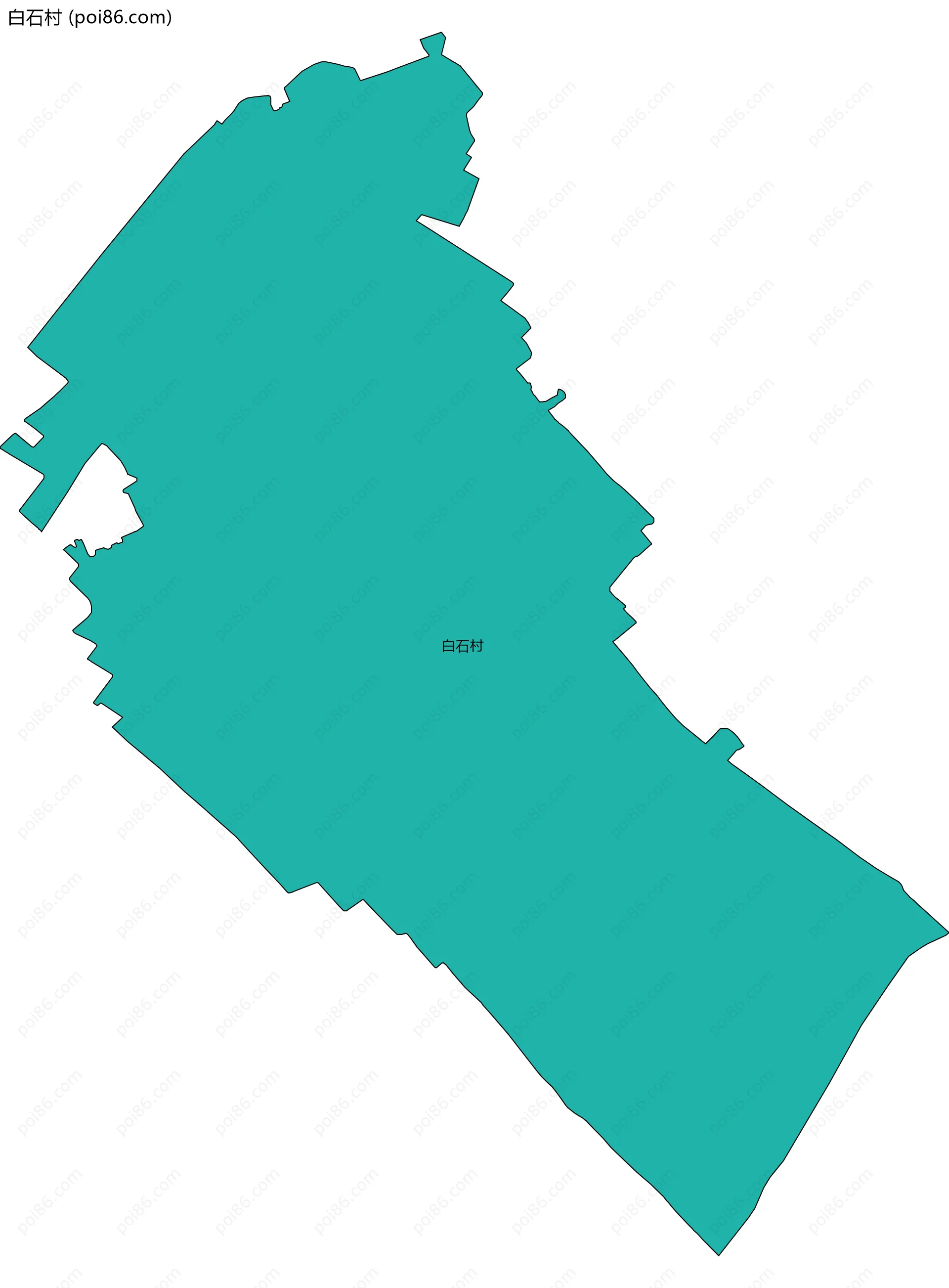 白石村边界地图