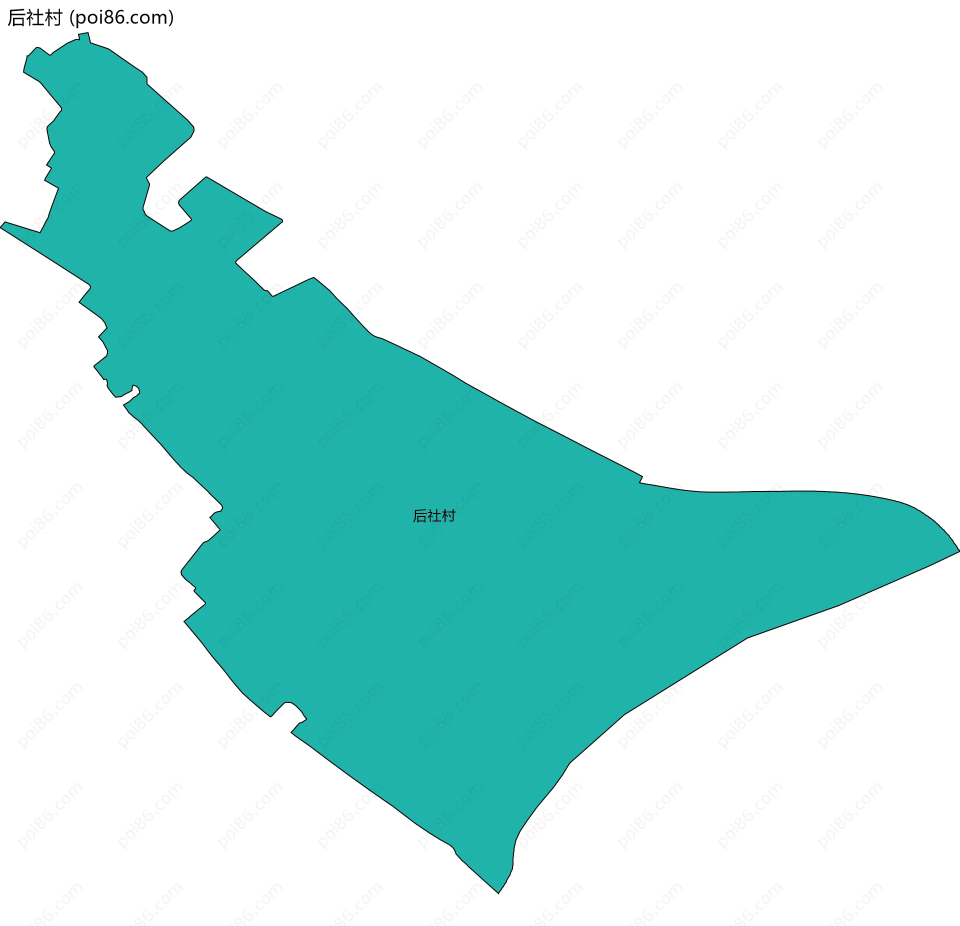 后社村边界地图