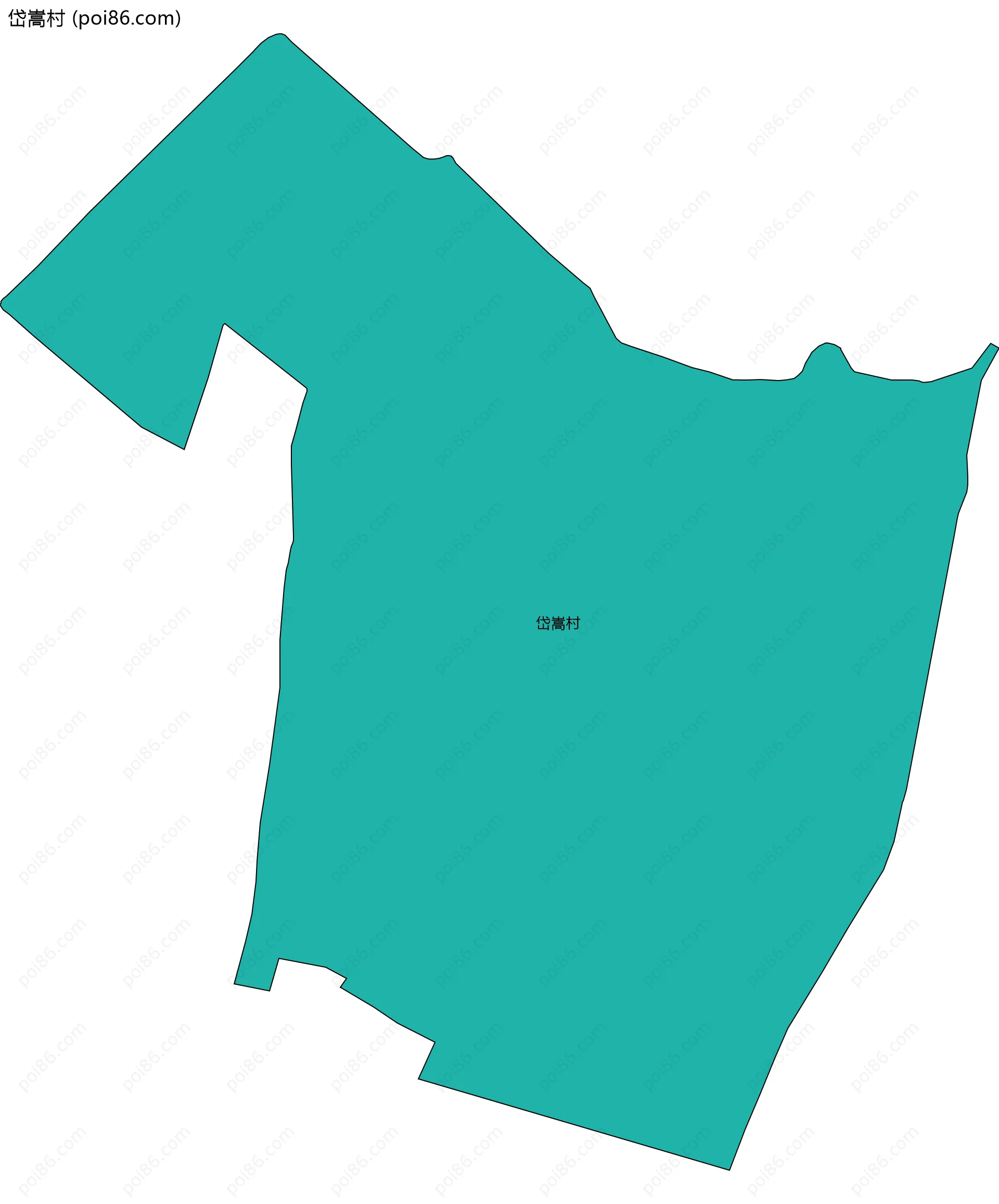 岱嵩村边界地图