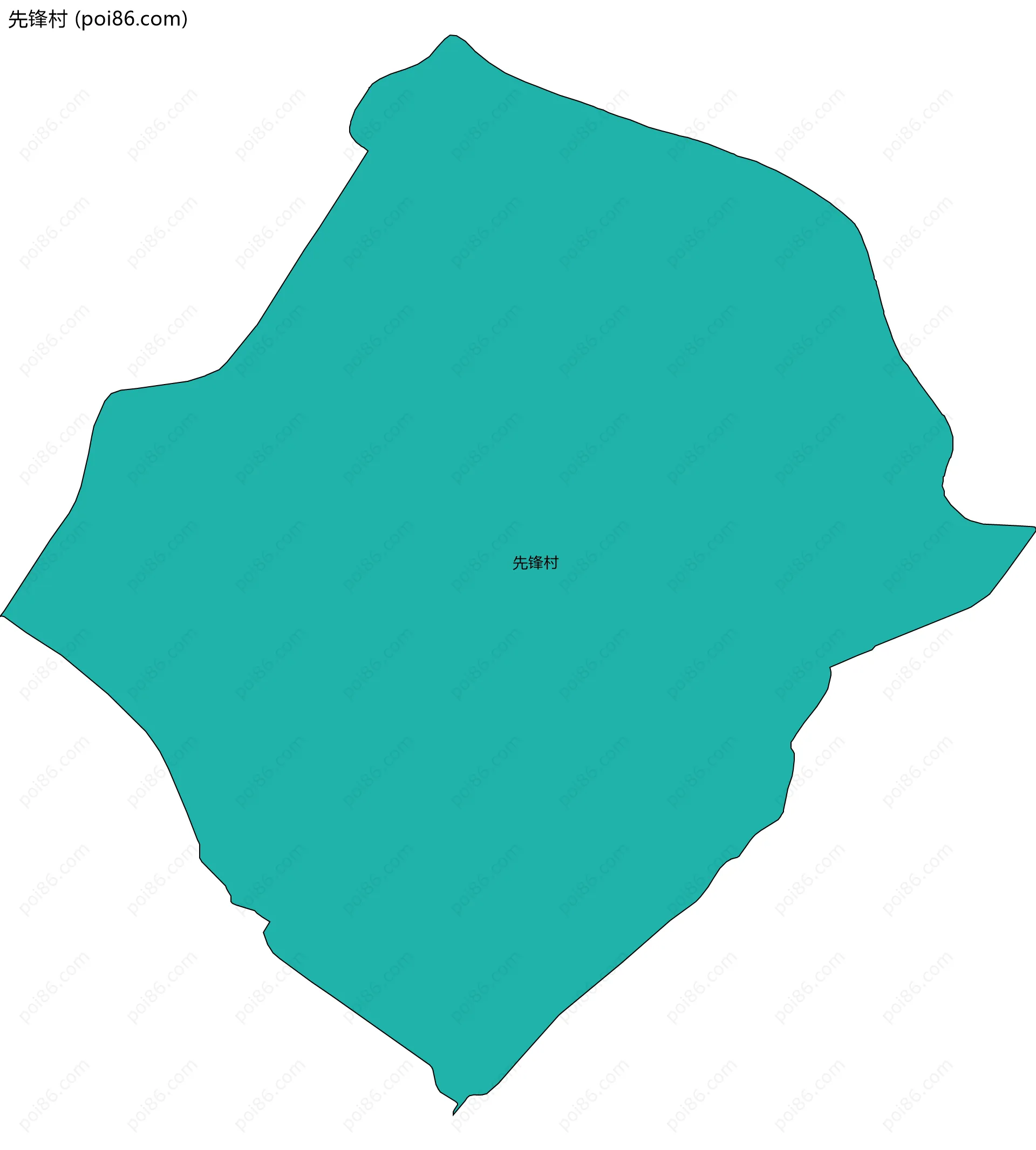 先锋村边界地图