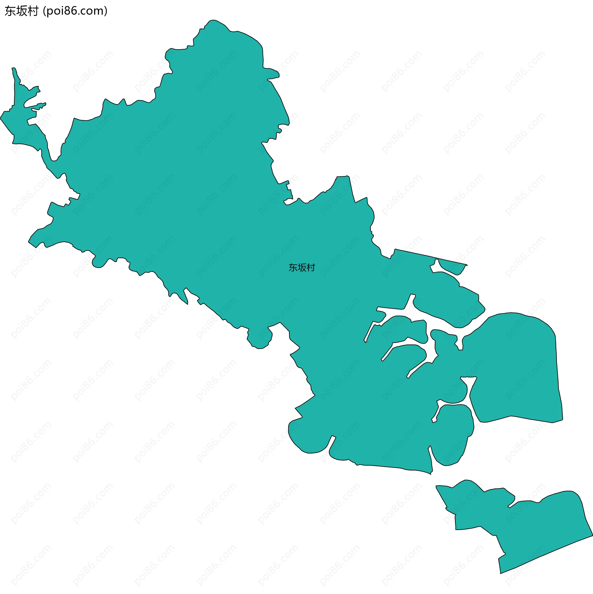 东坂村边界地图