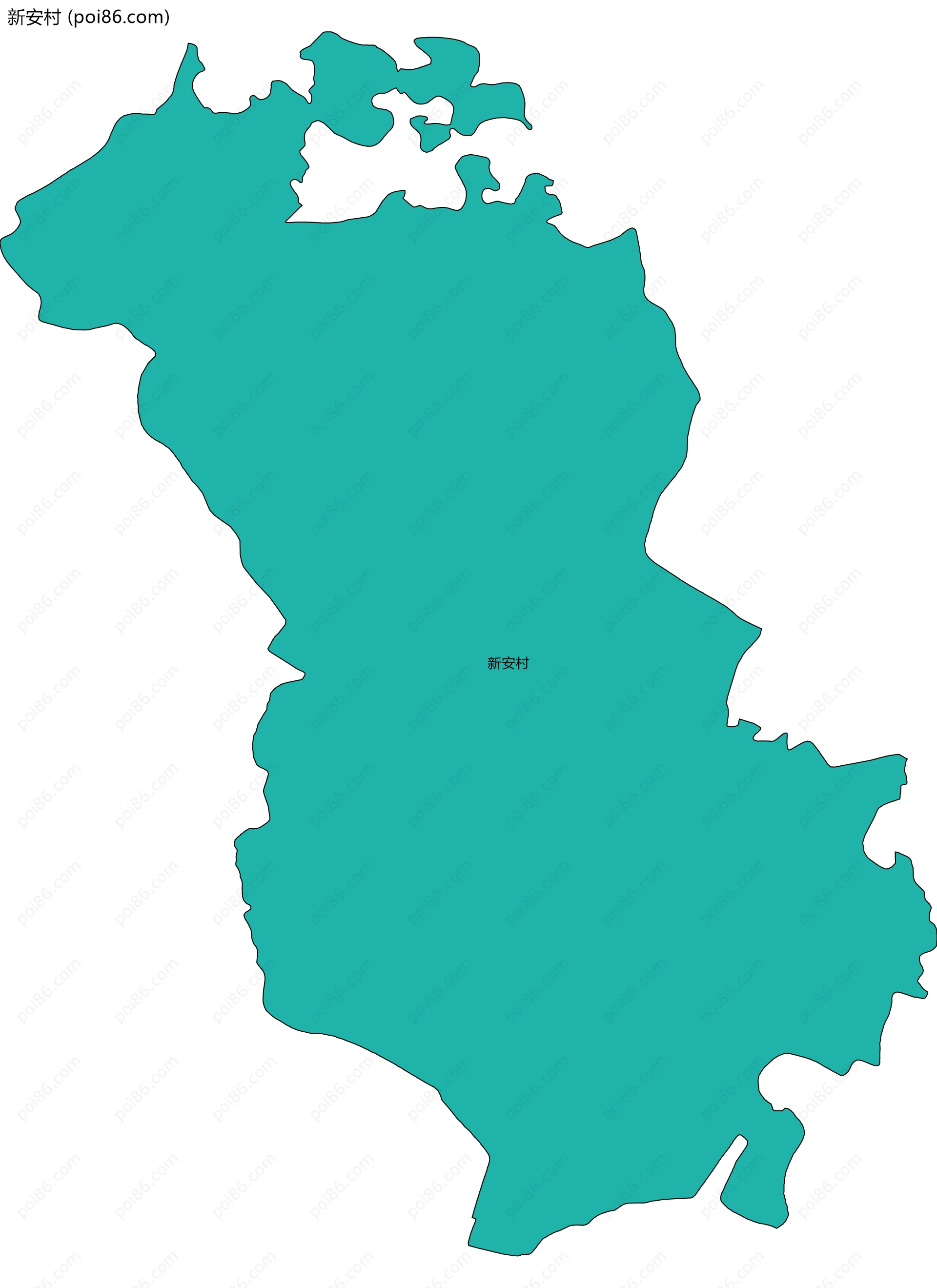 新安村边界地图