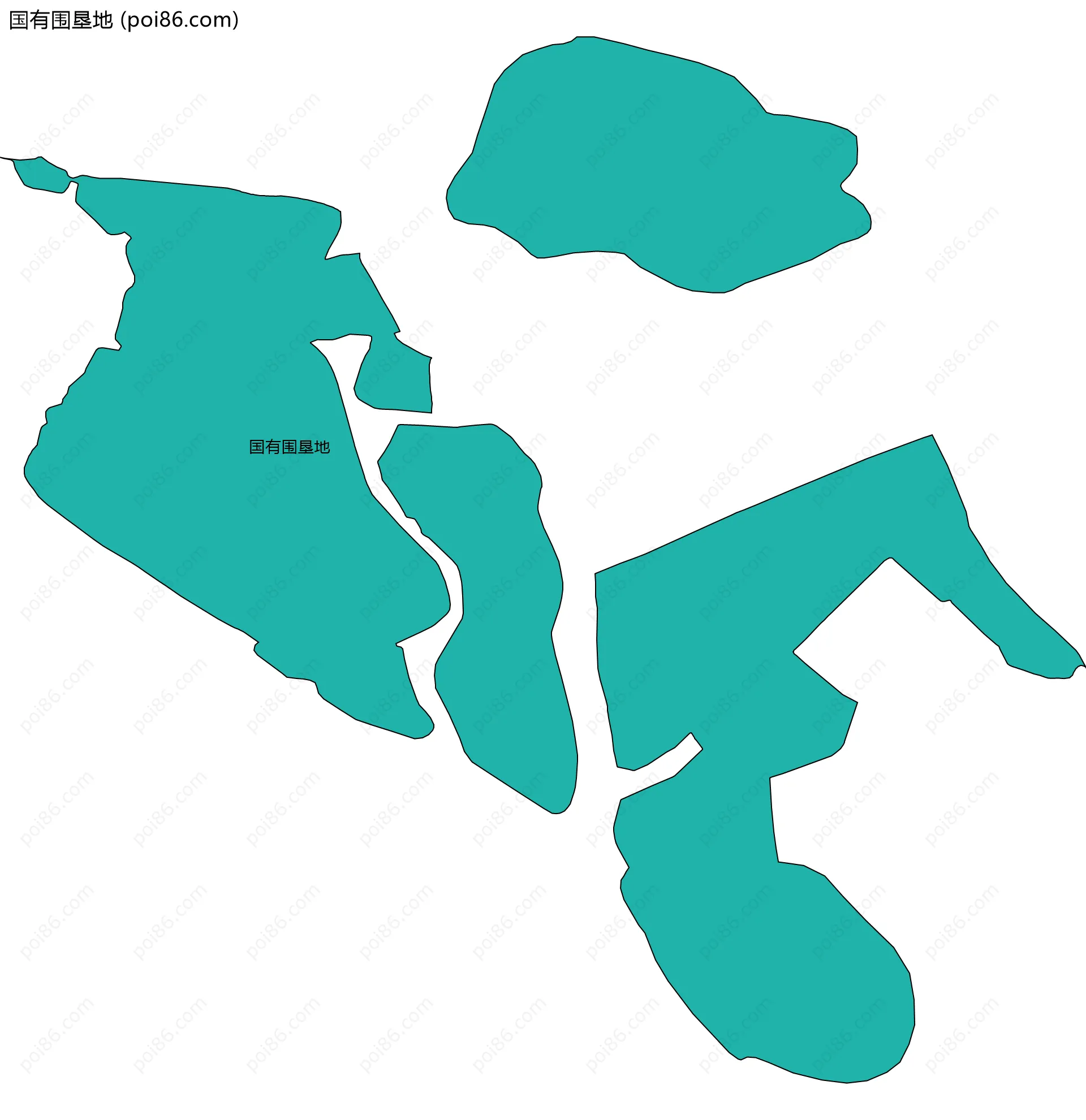 国有围垦地边界地图