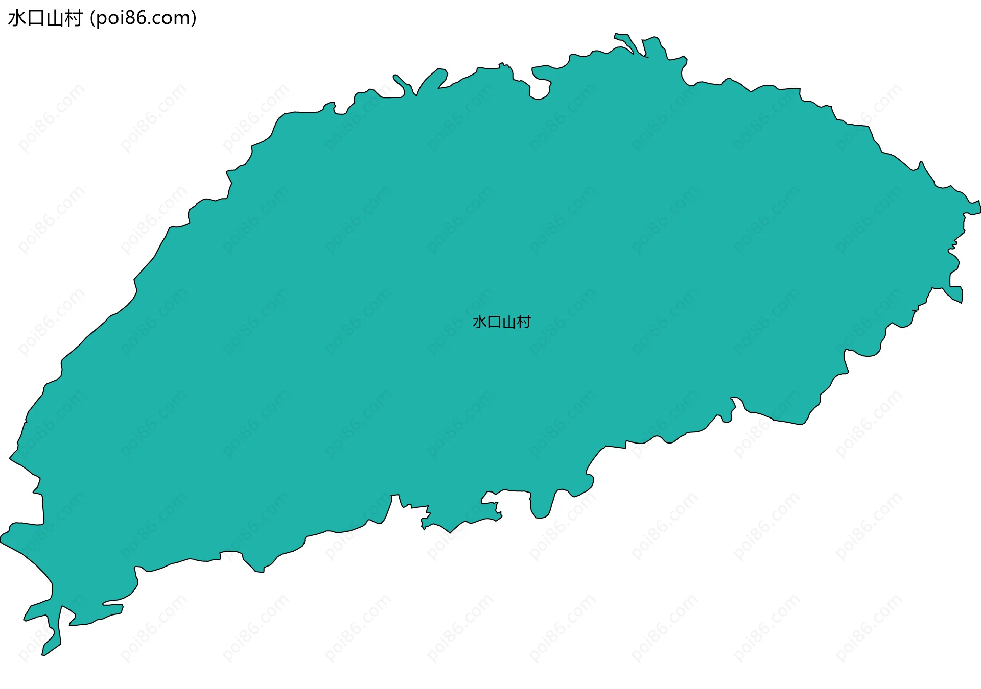 水口山村边界地图