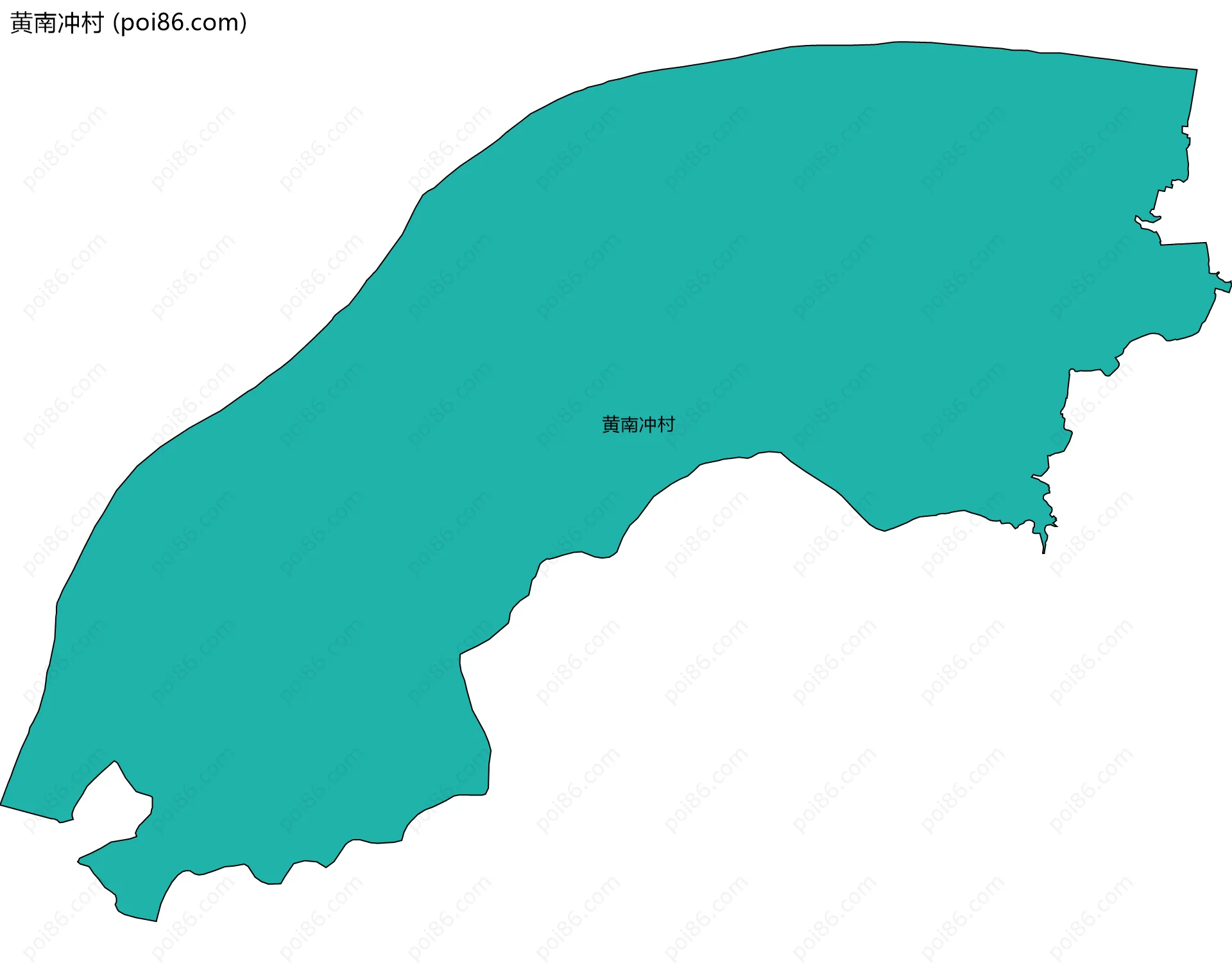 黄南冲村边界地图