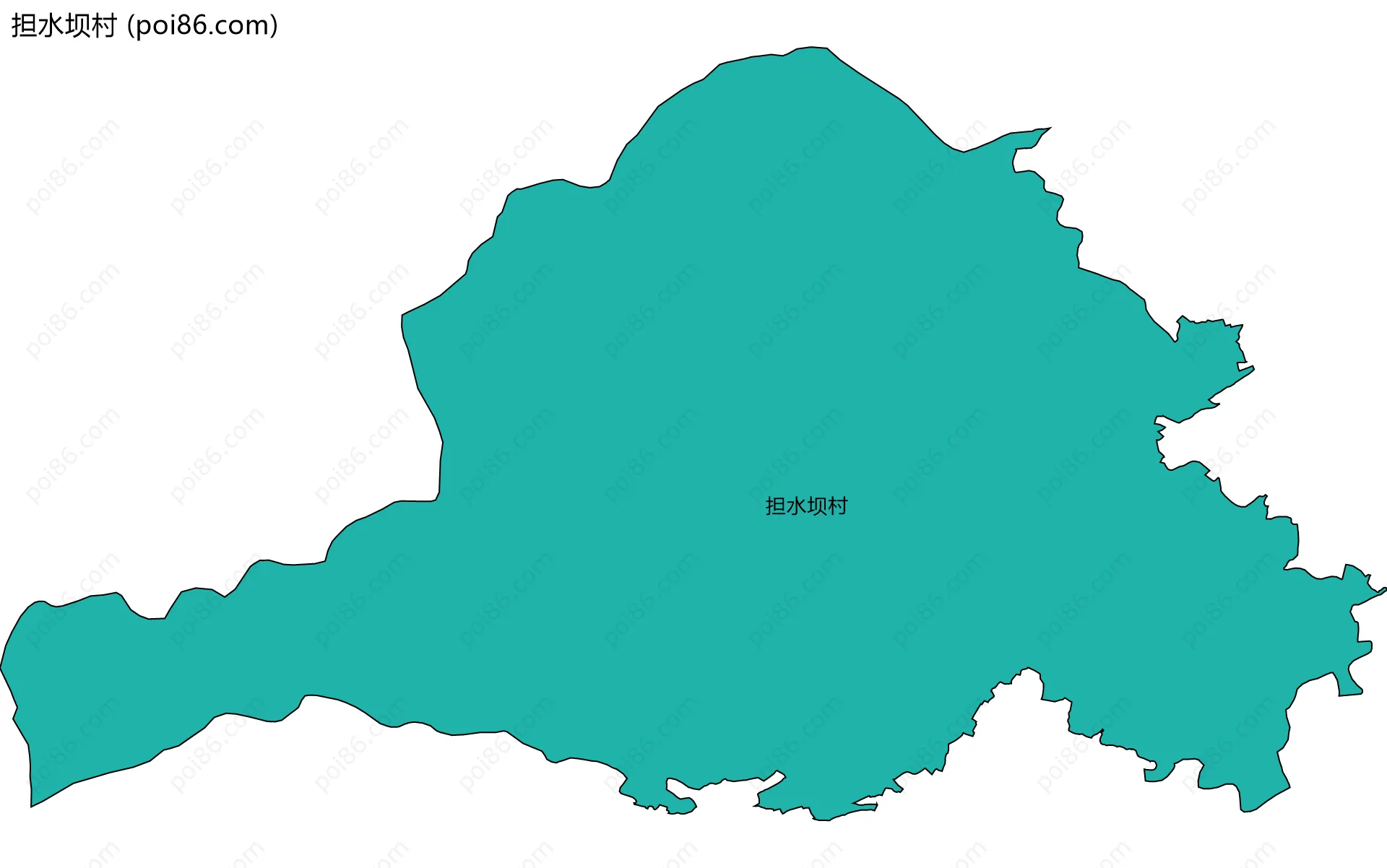 担水坝村边界地图